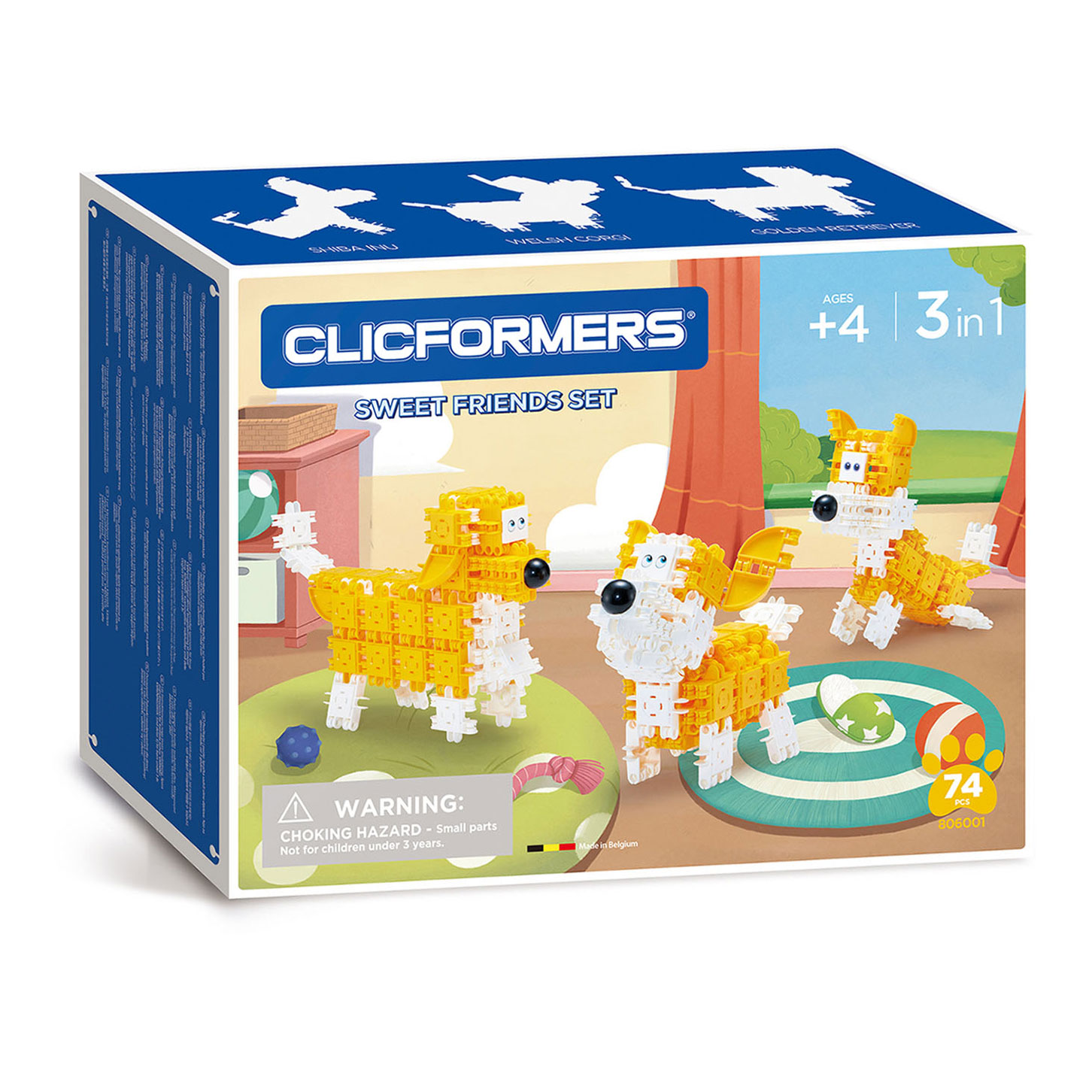 Clicformers Pets Set, 3-in-1, 74-tlg.