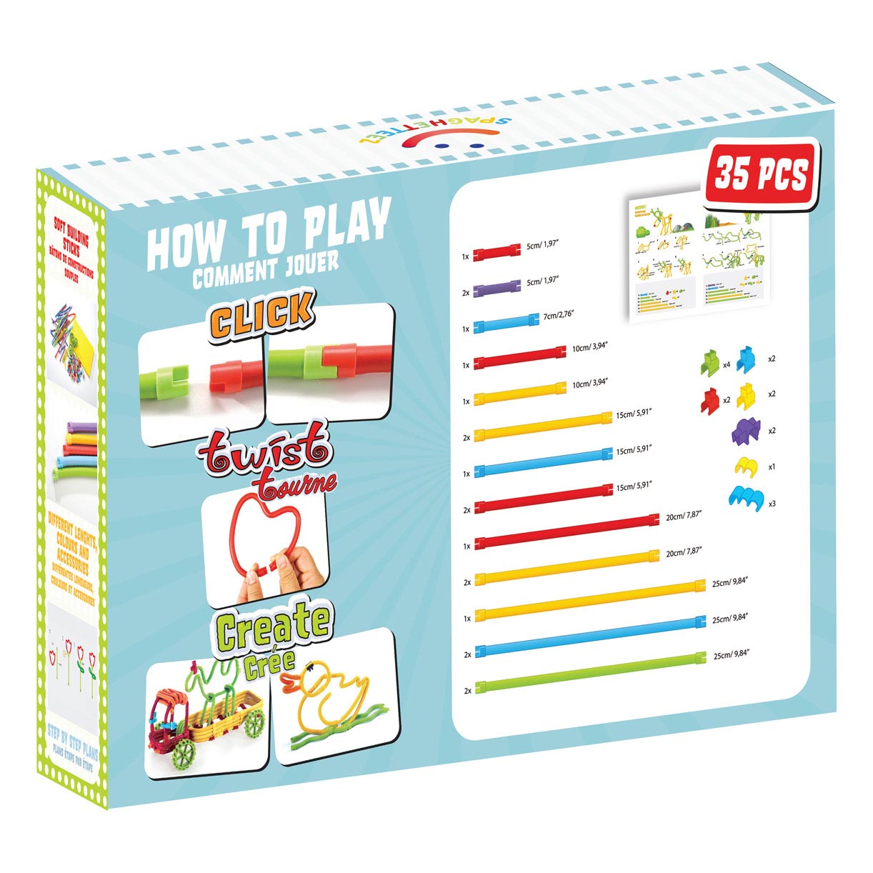 Kit de bricolage Spaghetteez pour enfants à partir de 4 ans, speelgoed  éducatif pour