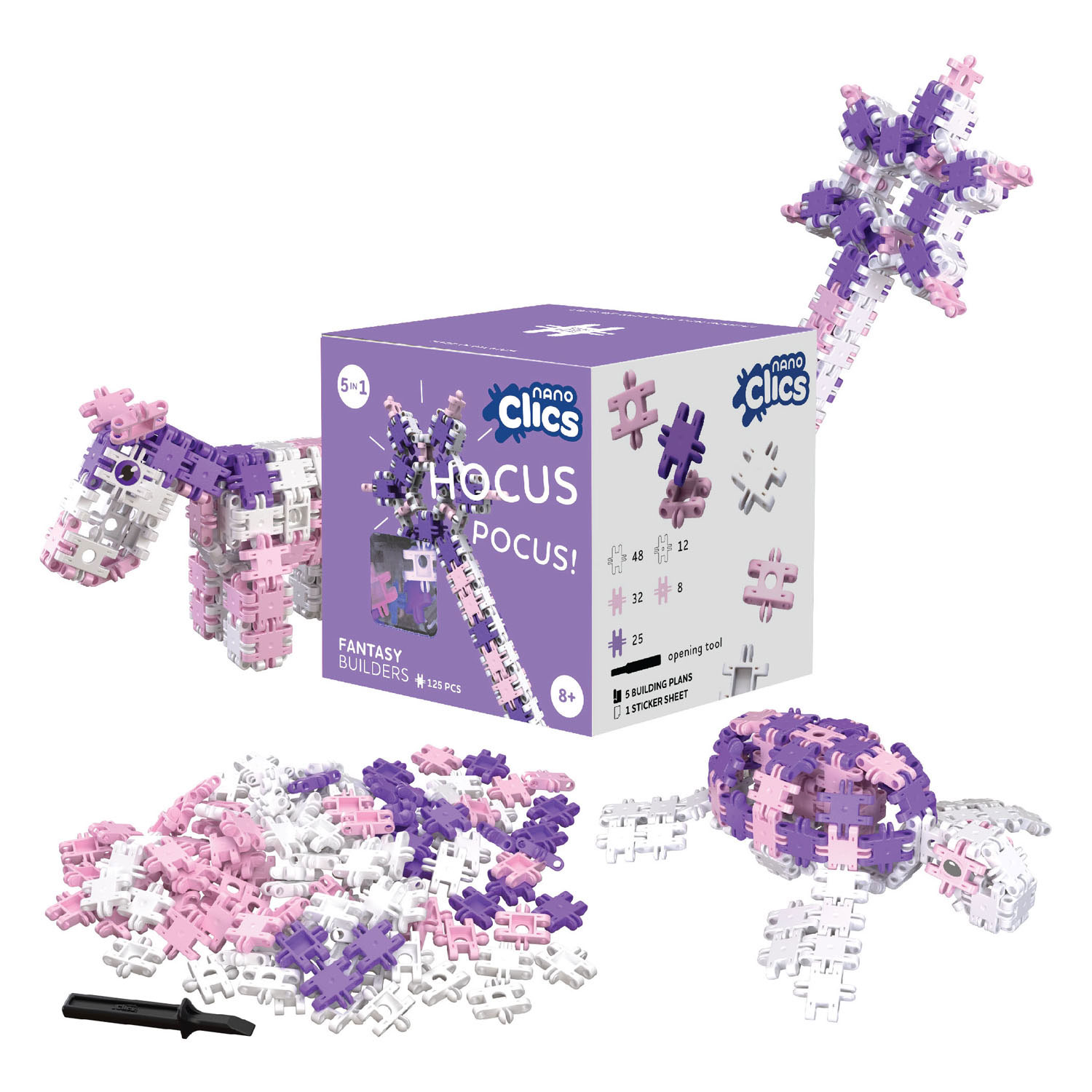 Nano Clics - Constructeurs fantastiques, 125 pcs.