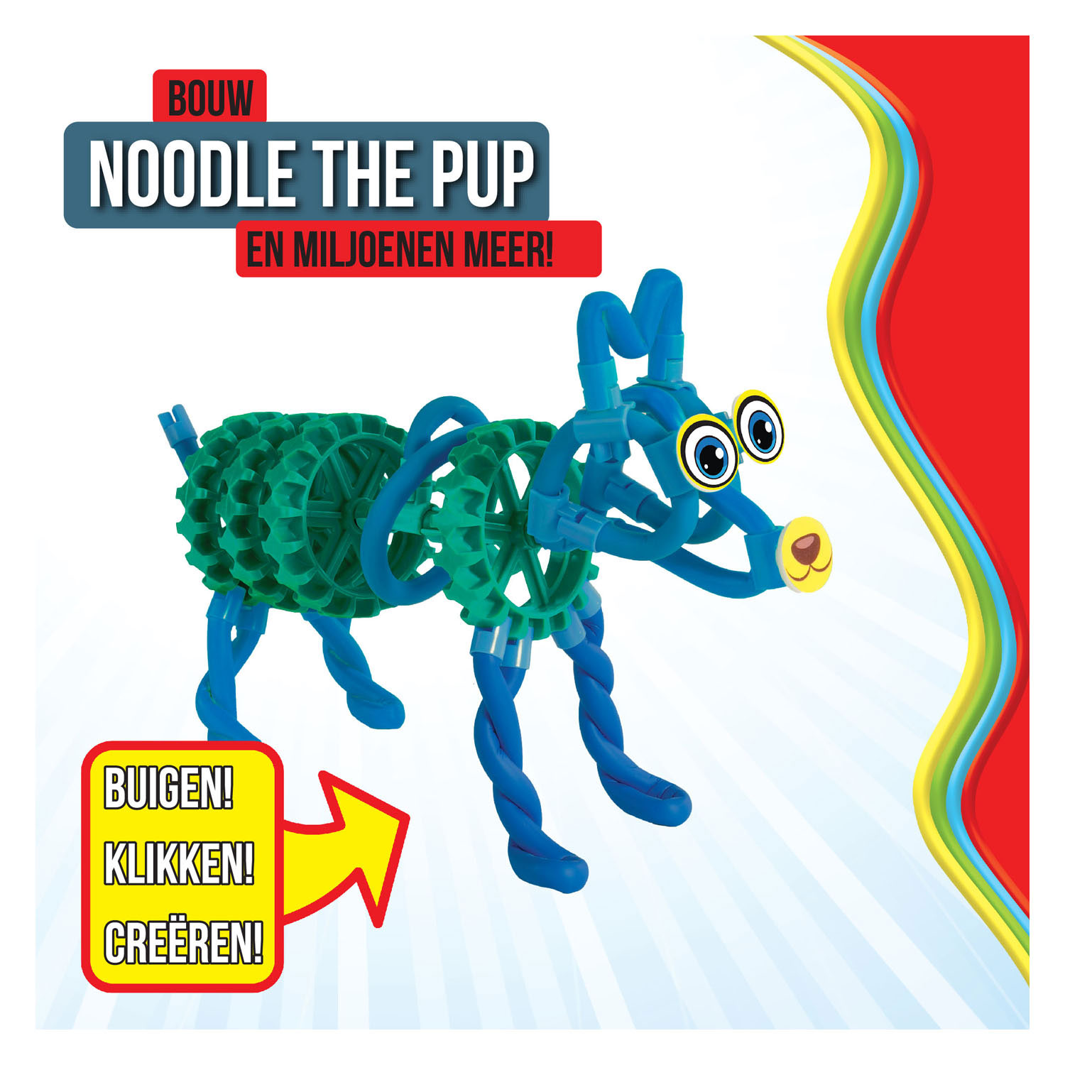 Spaghetteez Noodle The Pup Flexibele Bouwstaafjes, 34dlg.