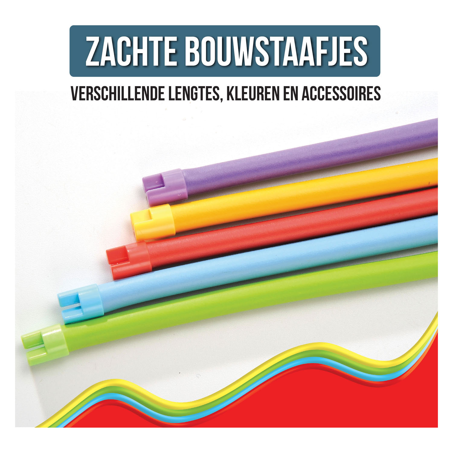 Spaghetteez Noodle Flyer Vliegtuig Flexibele Bouwstaafjes, 76dlg.