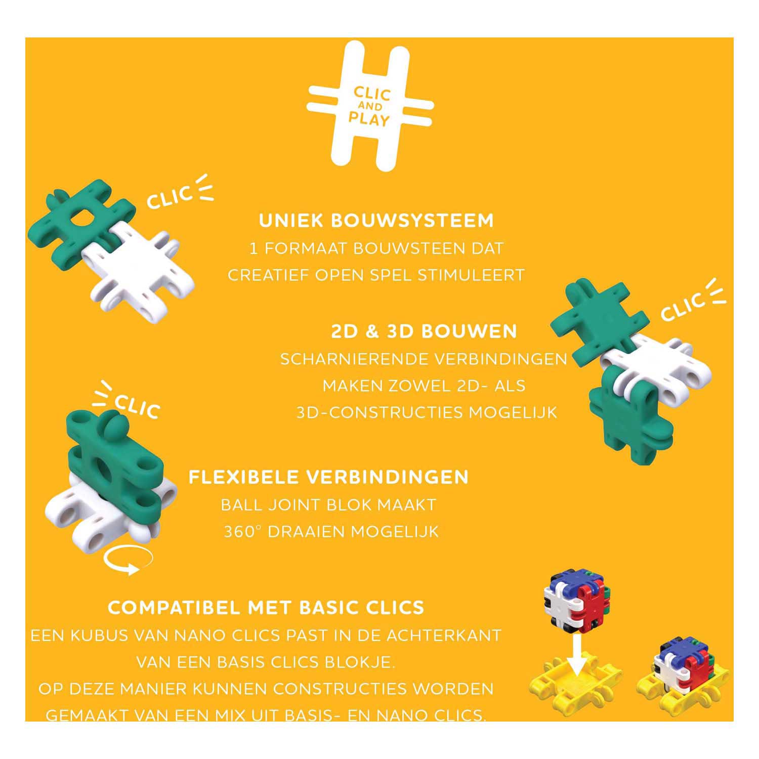 Nano Clics - Creative Builders Bouwset - 1000dlg.