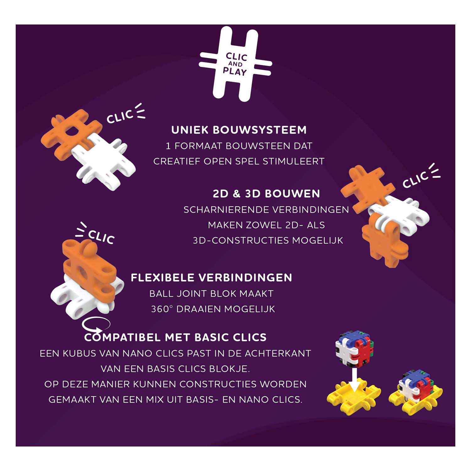 Nano Clics - Space Builders Bouwset - 250dlg.