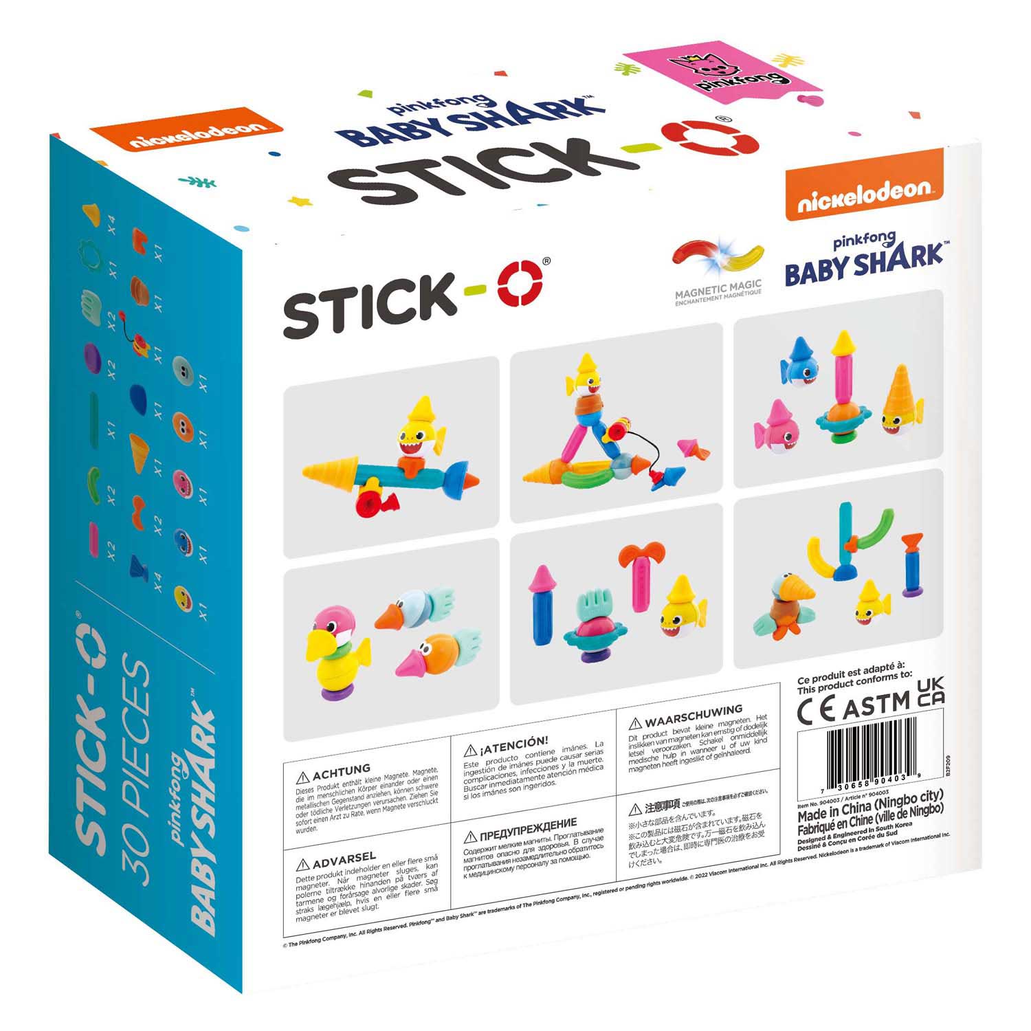Stick-O -  Baby Shark Friends Bouwset - 30dlg.