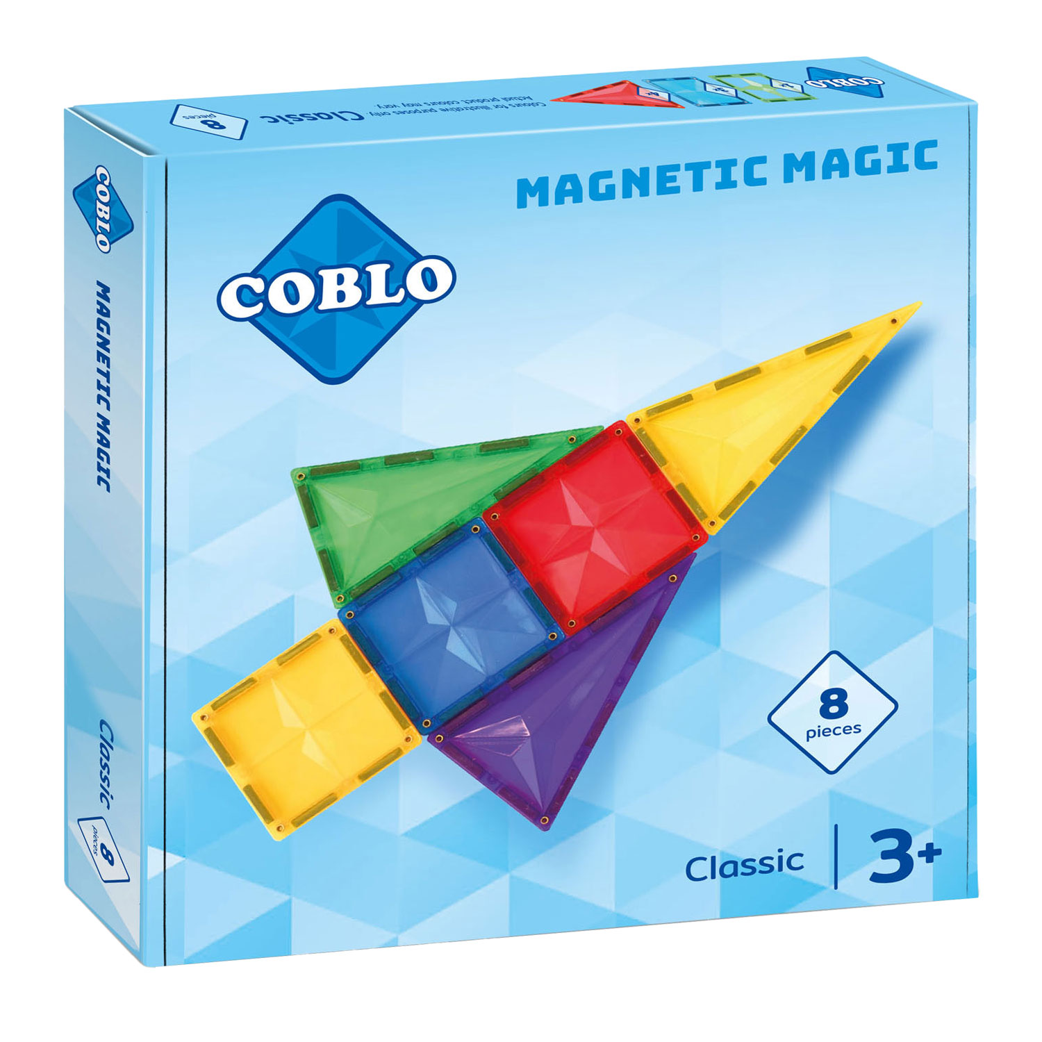 Coblo Classic Magnetisches Konstruktionsspielzeug, 8 Stück.