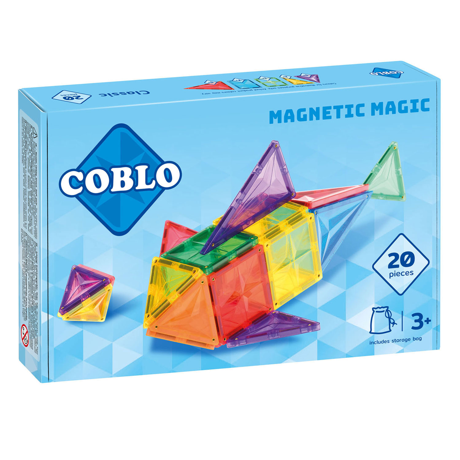 Coblo Classic Magnetisches Konstruktionsspielzeug, 20-tlg.