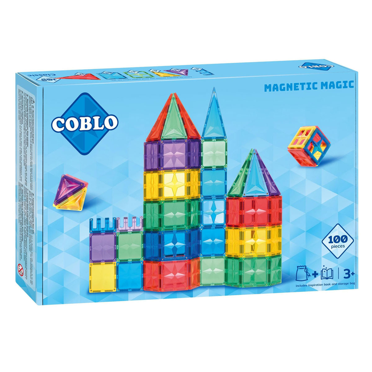 Jouets de construction magnétiques Coblo Classic, 100 pièces.