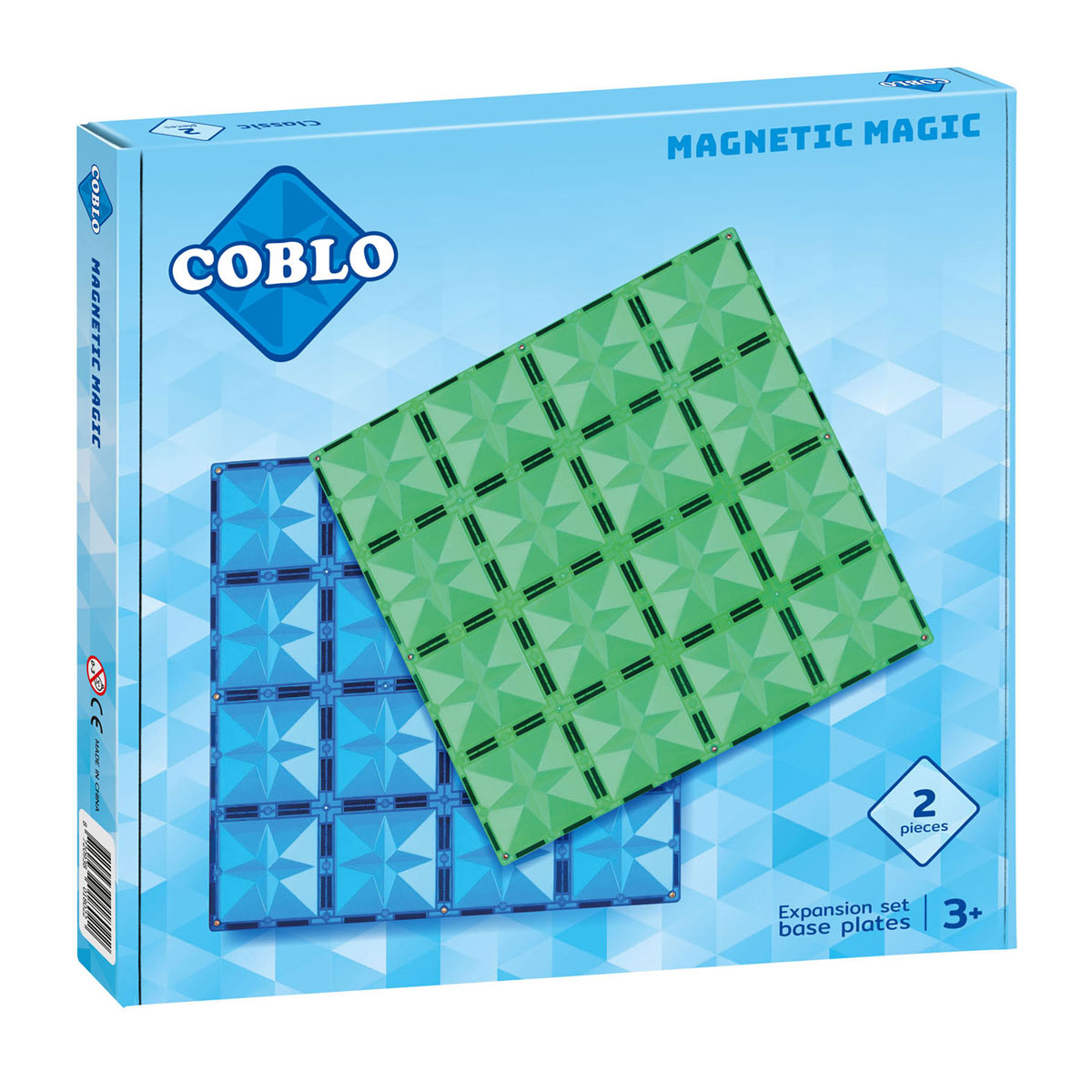 Coblo Classic Plaques de base Jouets de construction magnétiques, 2 pcs.