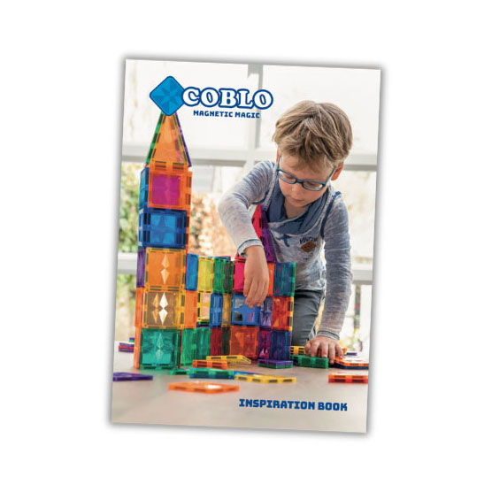 Jouets de construction magnétiques Coblo Marble Track, 100 pcs.