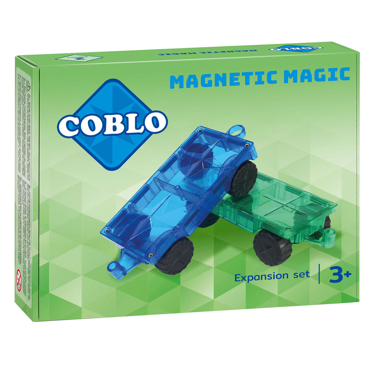 Coblo Oldtimer-Fahrgestelle, magnetisches Bauspielzeug, 2 Stück.