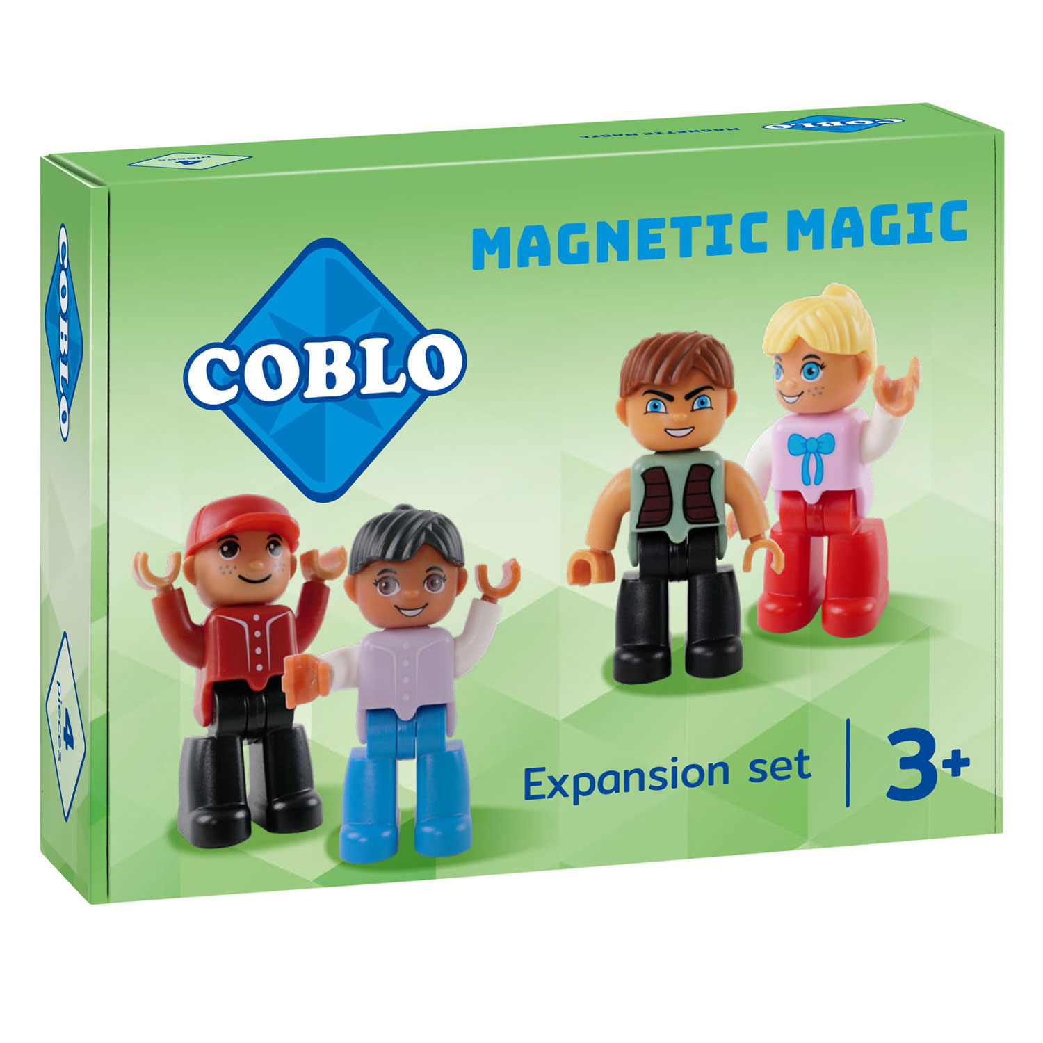 Coblo Minifiguren Magnetisches Bauspielzeug, 4 Stück.