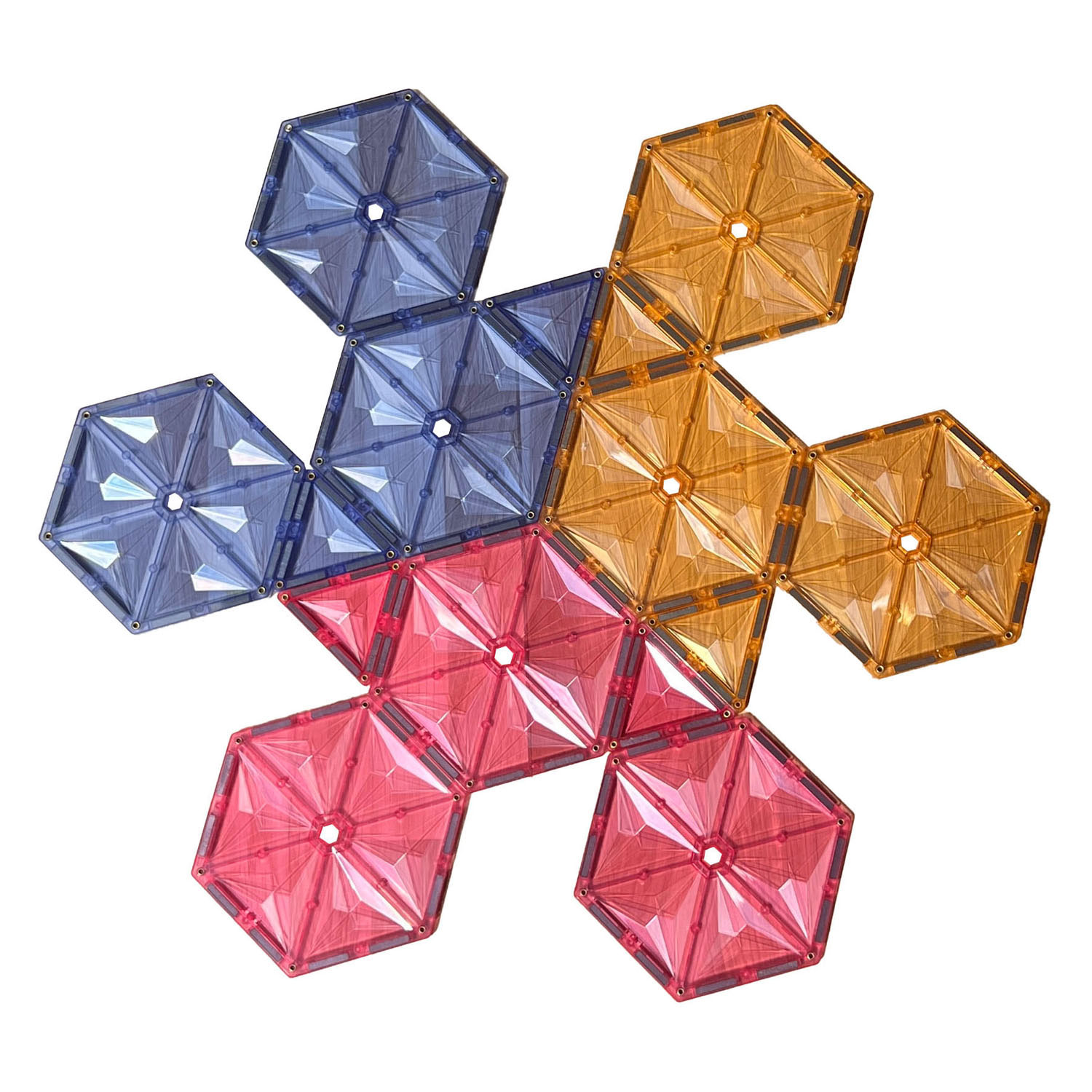 Coblo Pastel Hexagon Magnetisch Bouwspeelgoed, 6dlg.