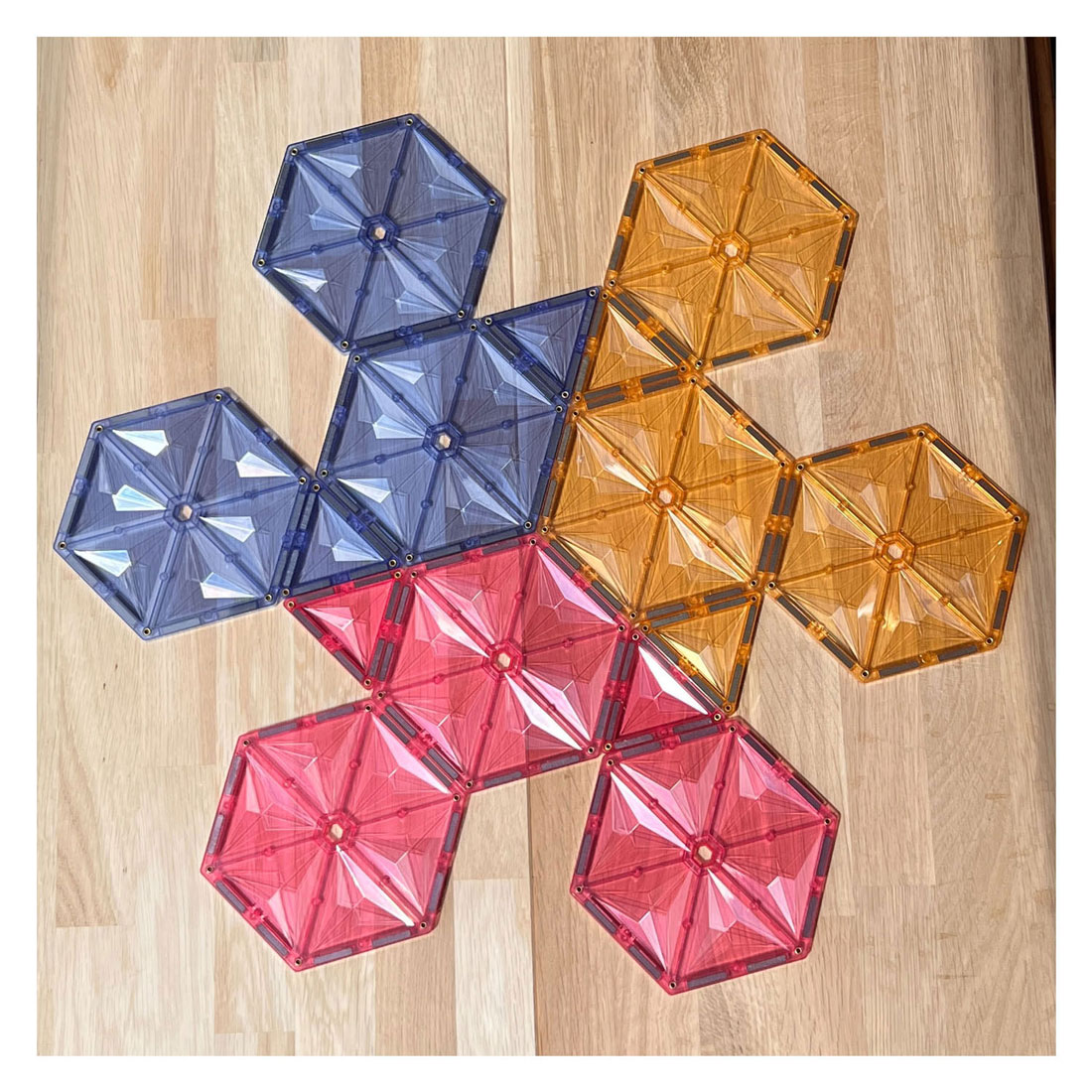 Coblo Pastel Hexagon Magnetisches Bauspielzeug, 6-tlg.