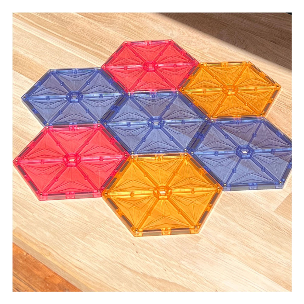 Coblo Pastel Hexagon Magnetisch Bouwspeelgoed, 6dlg.