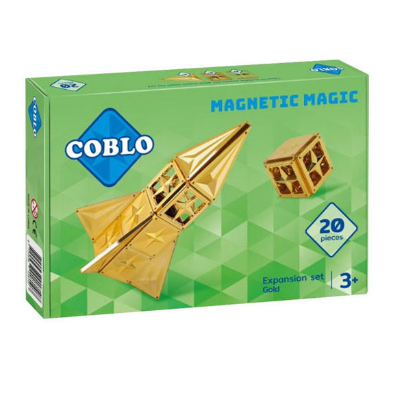 Coblo Gold Magnetisches Bauspielzeug, 20 Stück.