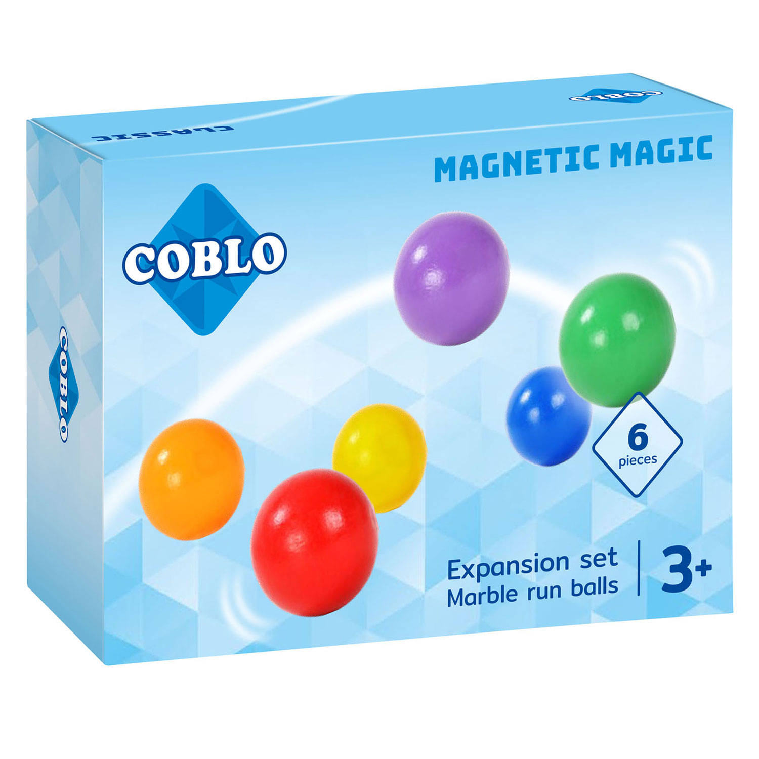 Coblo Knikkerbaan Ballen Magnetisch Bouwspeelgoed, 6dlg.