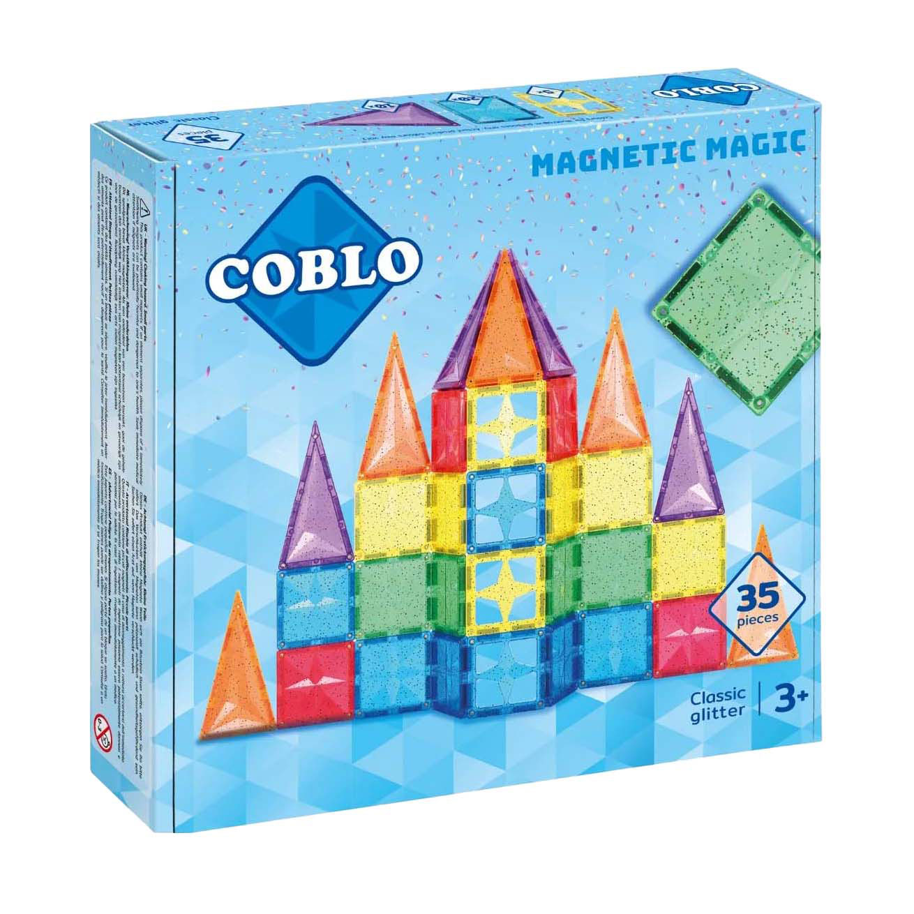 Coblo Classic Glitter Magnetisch Bouwspeelgoed, 35dlg.