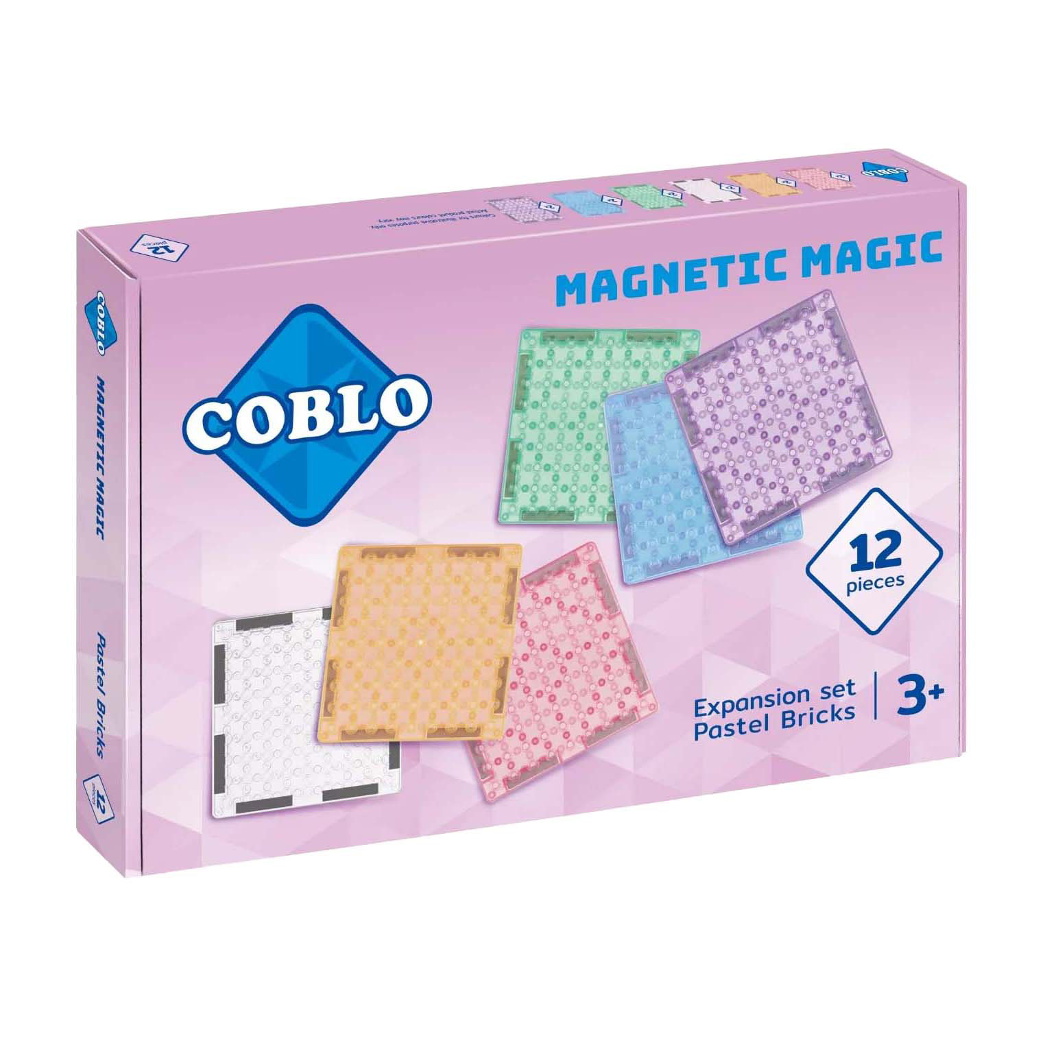 Coblo Classic Pastel Magnetisch Bouwspeelgoed, 12dlg.