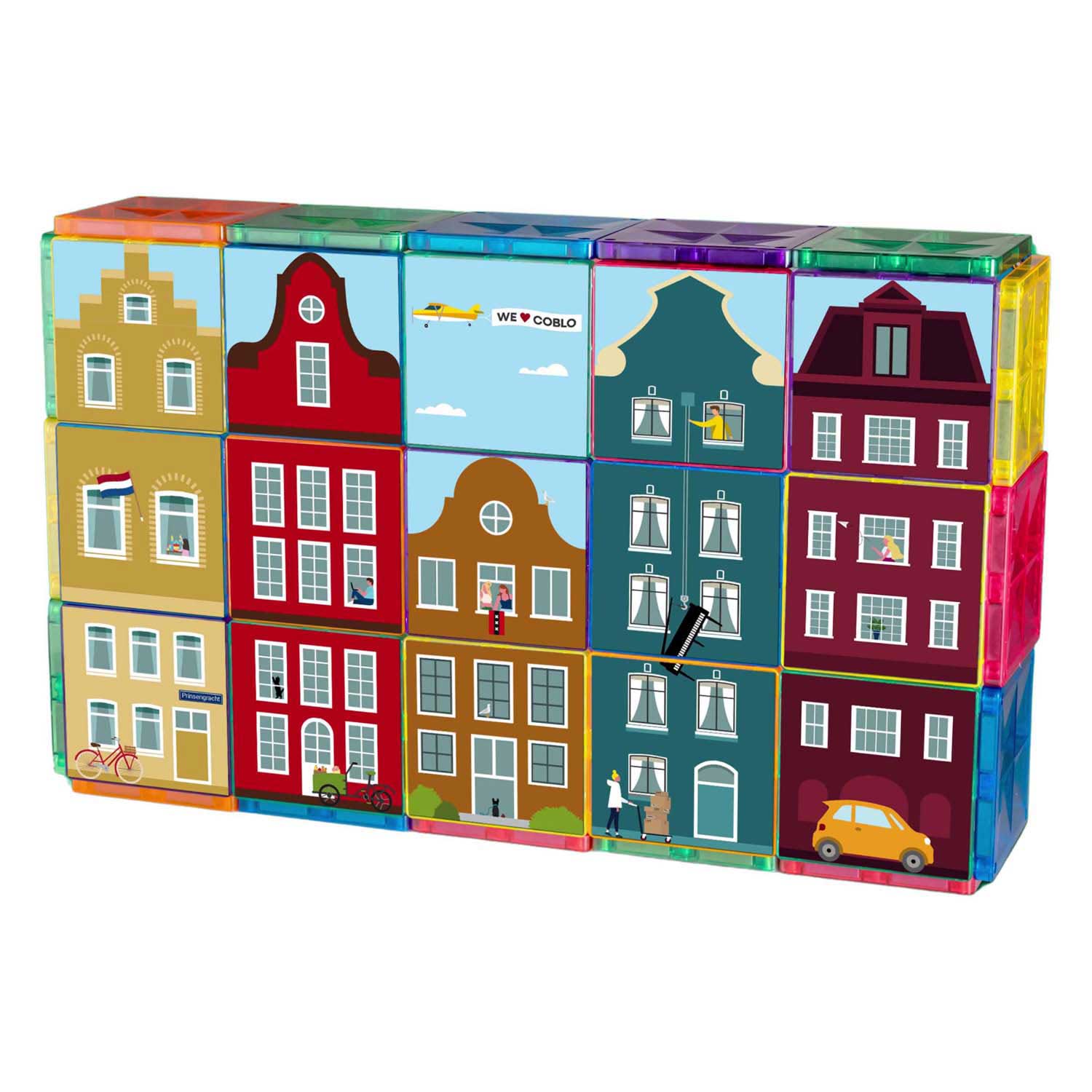 Coblo Magnetisch Bouwspeelgoed Klein Amsterdam - 60dlg.