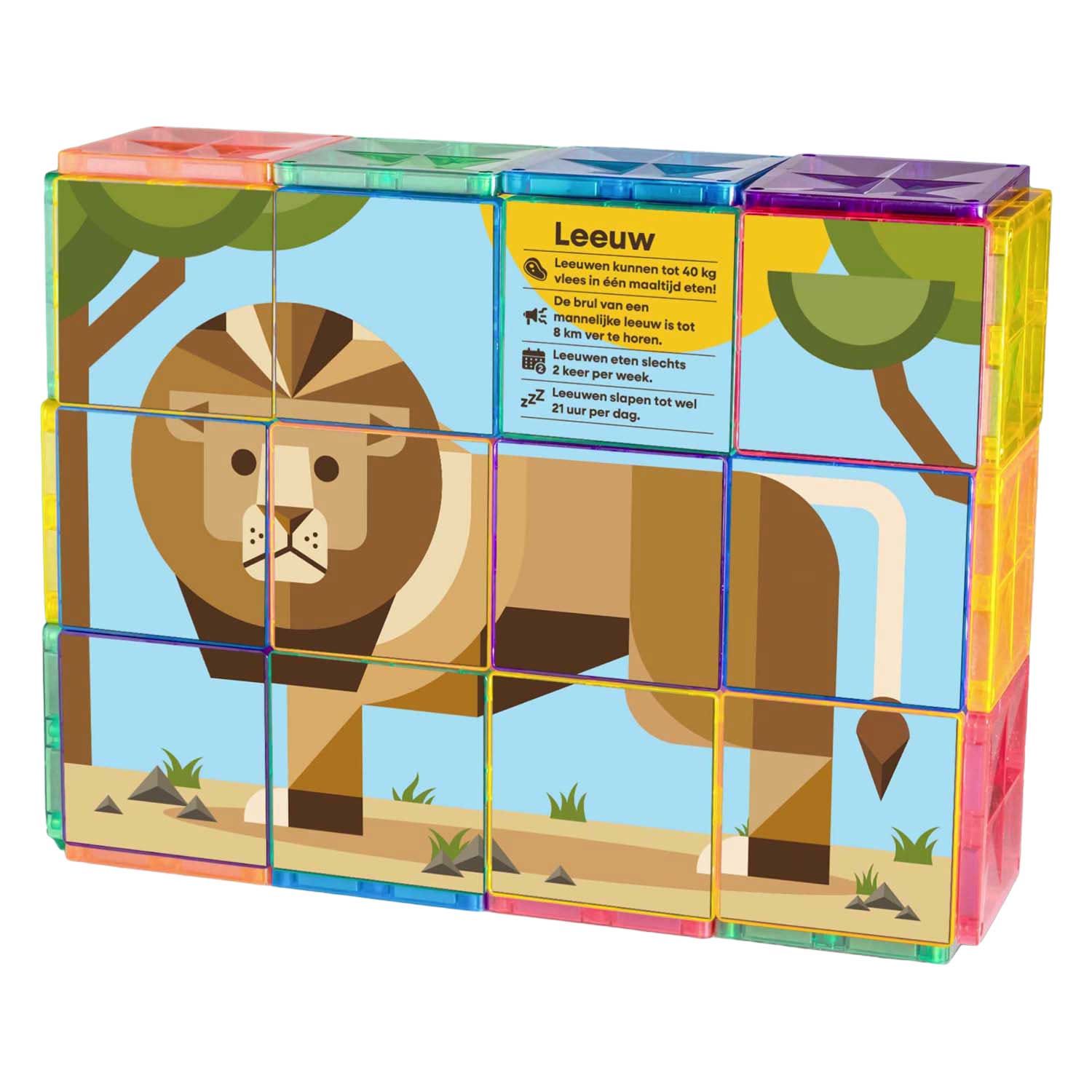 Coblo Magnetisch Bouwspeelgoed Safari Dieren - 60dlg.