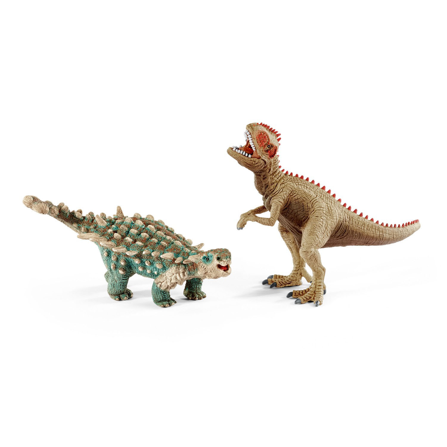 schleich Klein Saichania en Giganotosaure