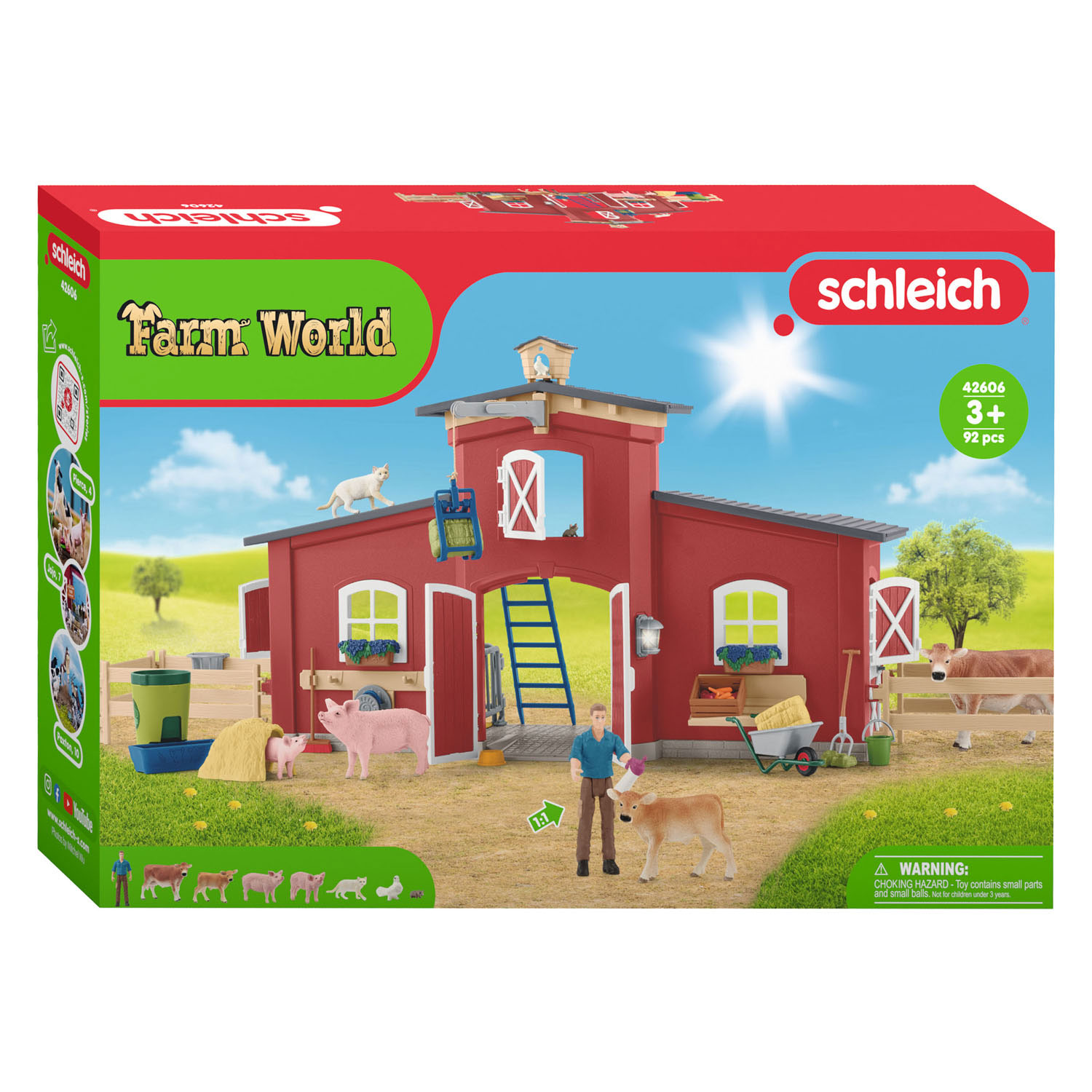 Schleich FARM WORLD Grande écurie Rouge 42606