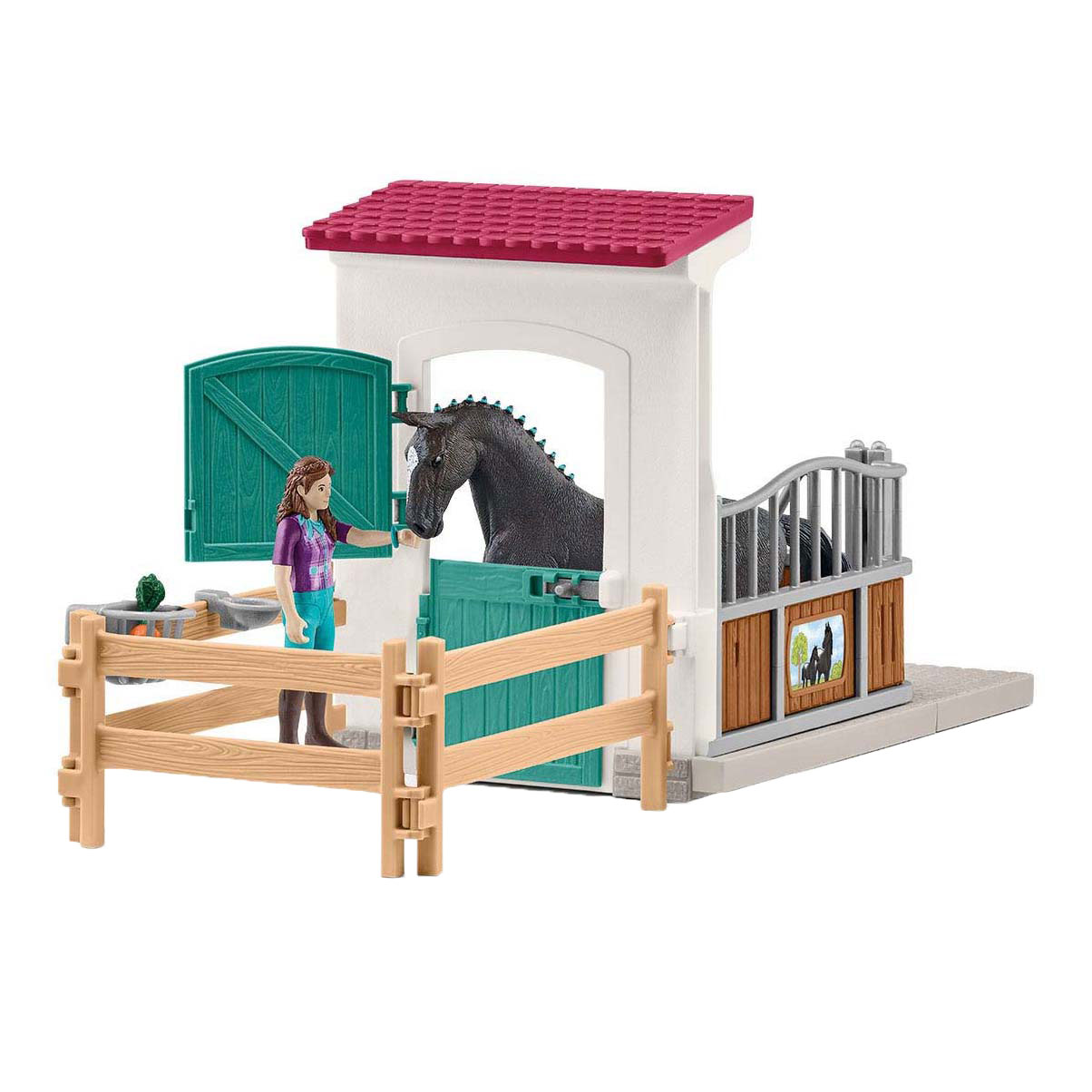 schleich HORSE CLUB Paardenbox met Lisa en Storm 42709