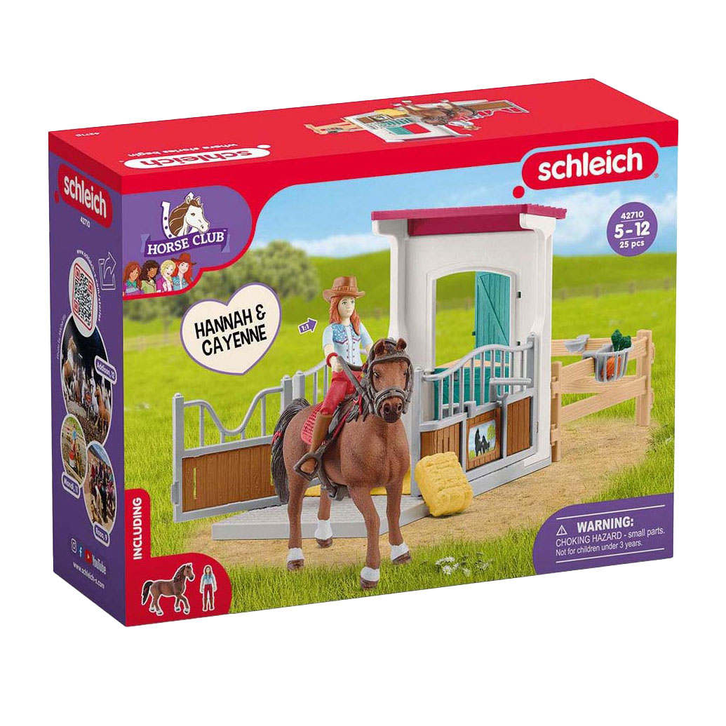 schleich HORSE CLUB Paardenbox met Hannah en Cayenne 42710