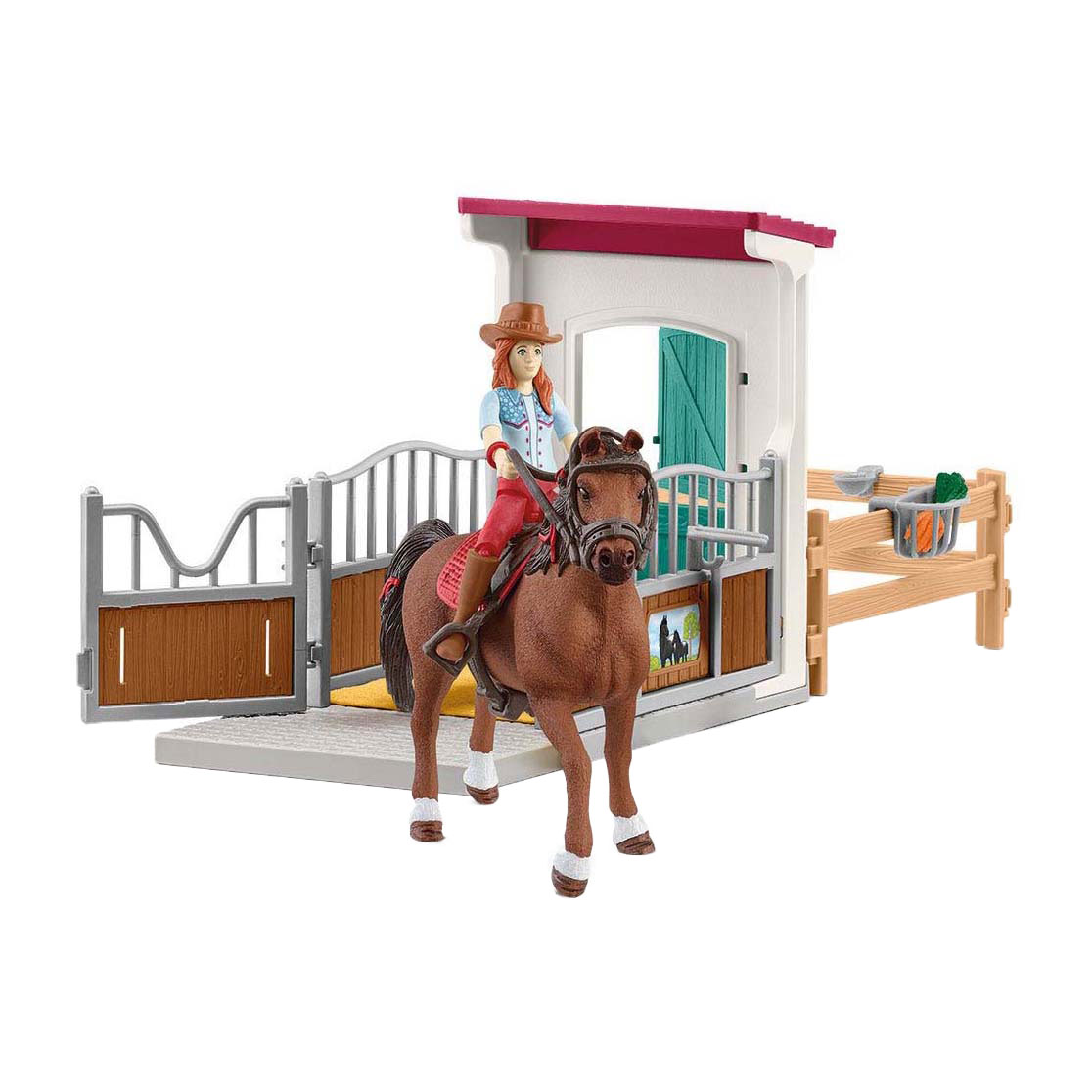 schleich HORSE CLUB Paardenbox met Hannah en Cayenne 42710