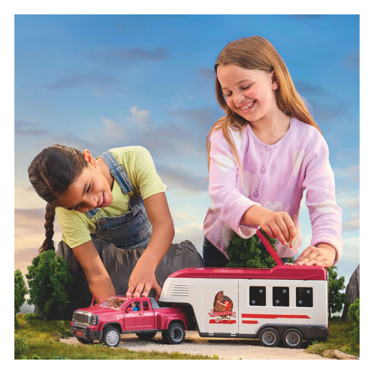 schleich HORSE CLUB Lakeside Truck met Aanhangwagen 42705