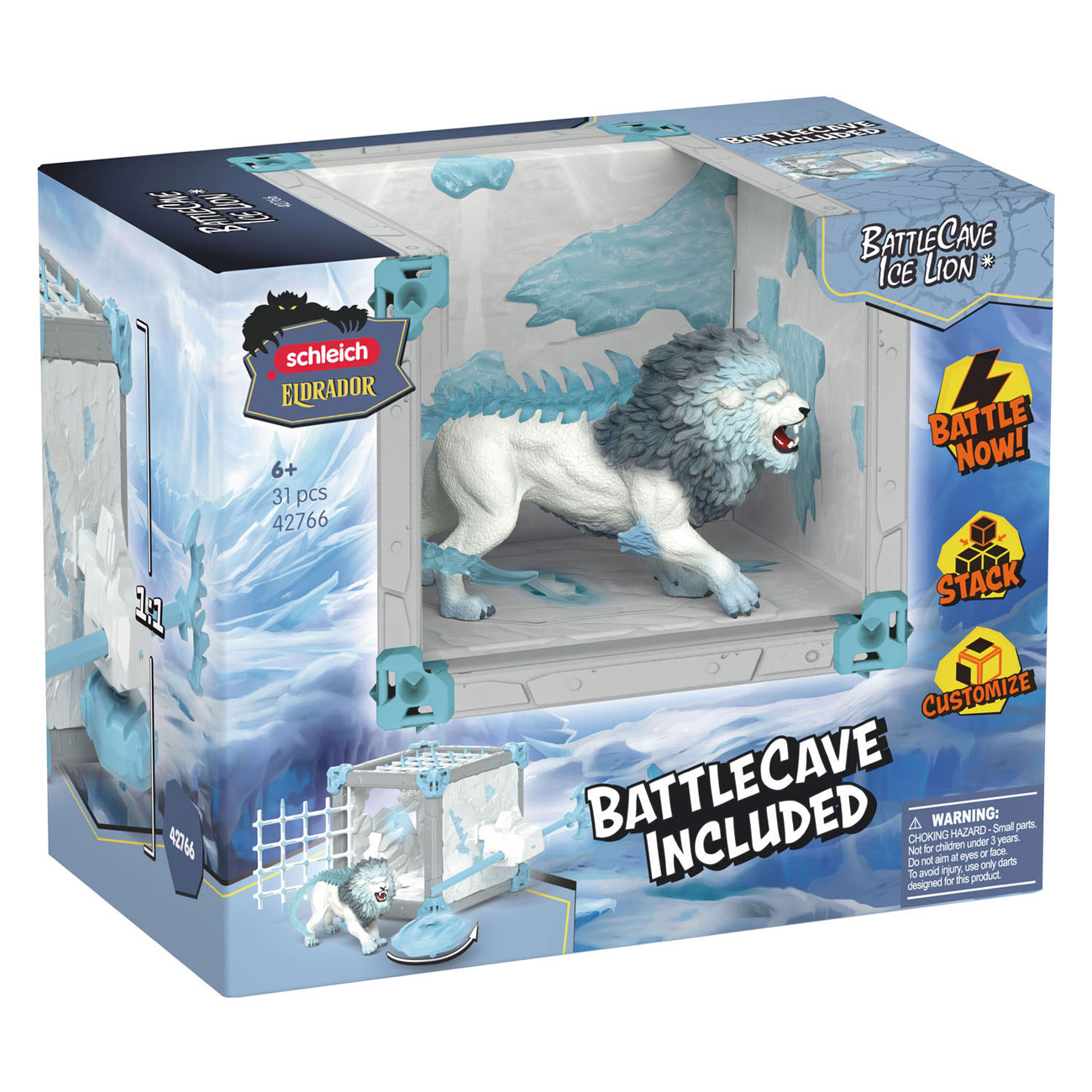 schleich ELDRADOR CREATURES BattleCave ijsleeuw 42766
