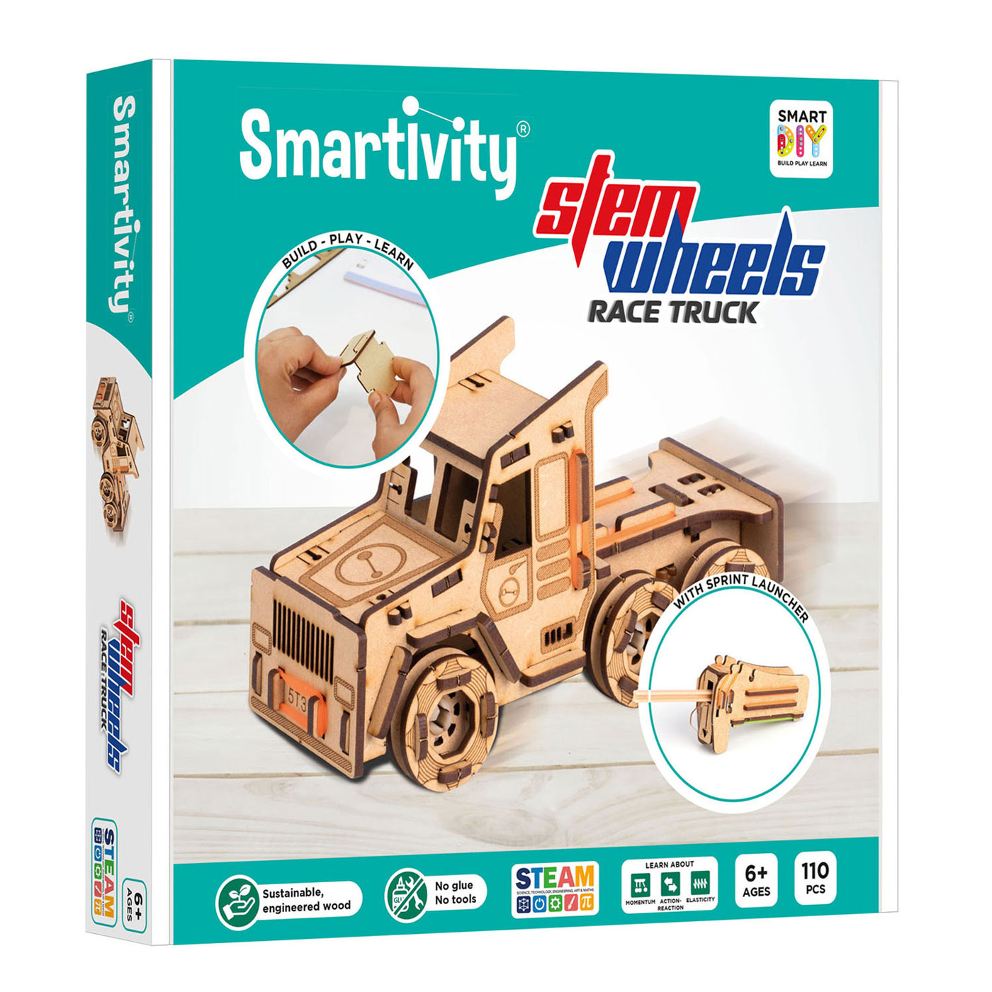 Smartivity Wheel Racers - Kit de construction en bois pour camion de course