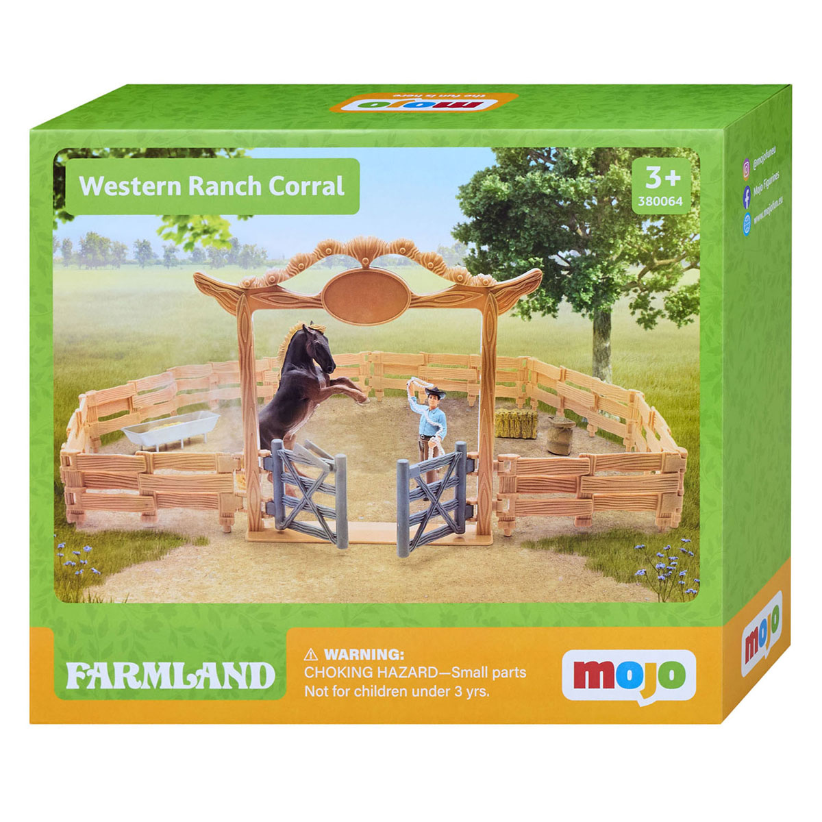 Mojo Farmland Western Ranch avec ensemble de jeu cheval et cowboy - 380064