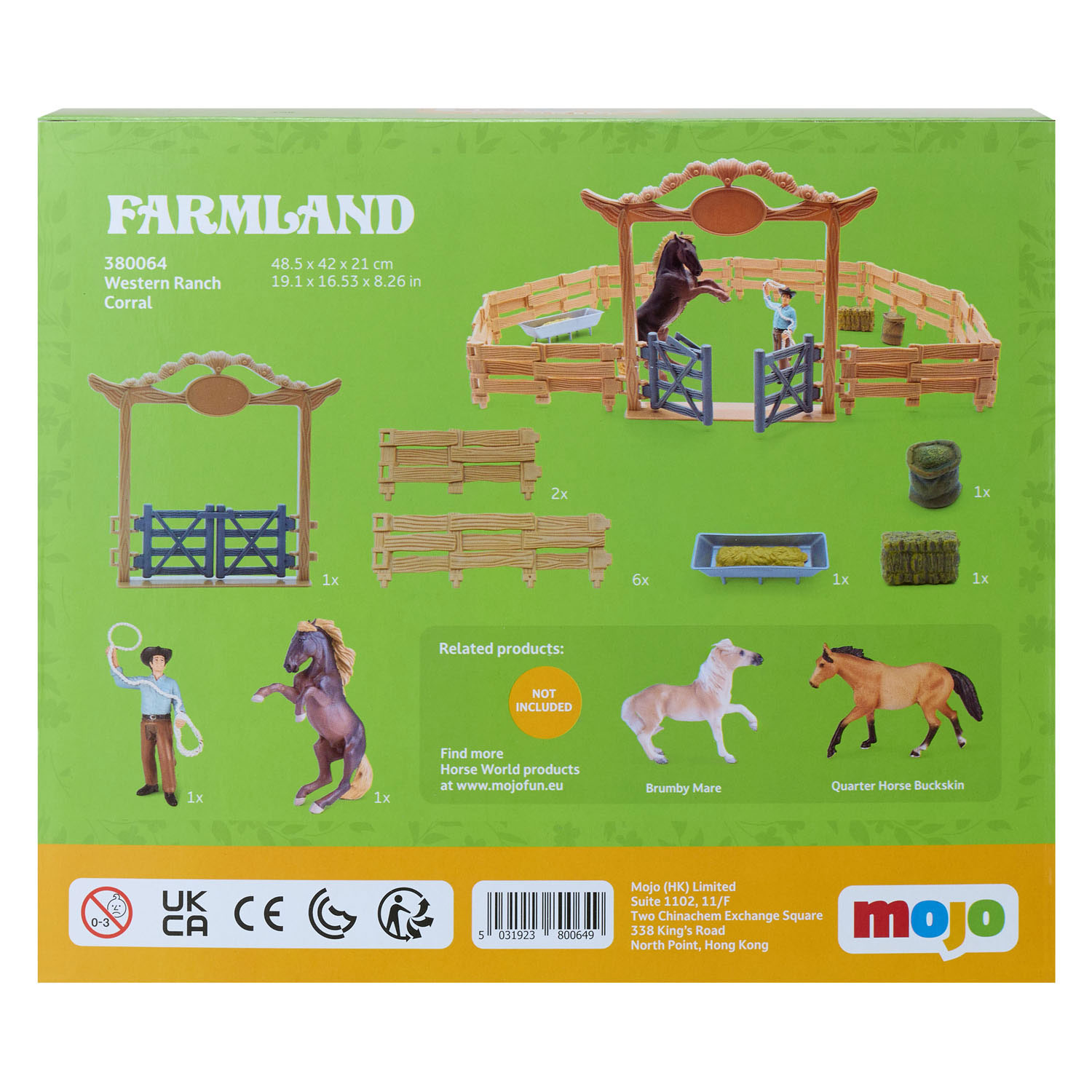 Mojo Farmland Western Ranch avec ensemble de jeu cheval et cowboy - 380064