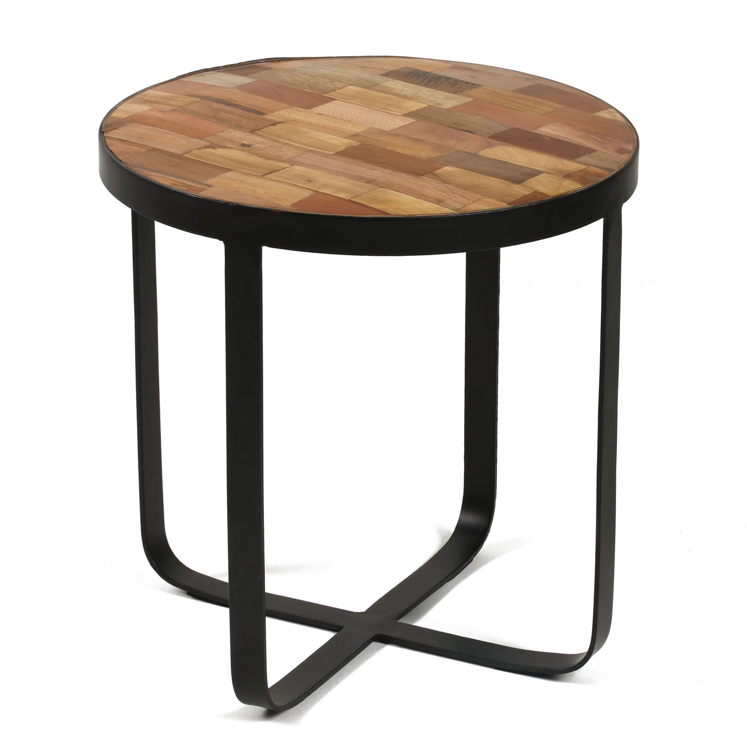 houten bijzettafel met zwart frame online kopen | lobbeswonen.nl