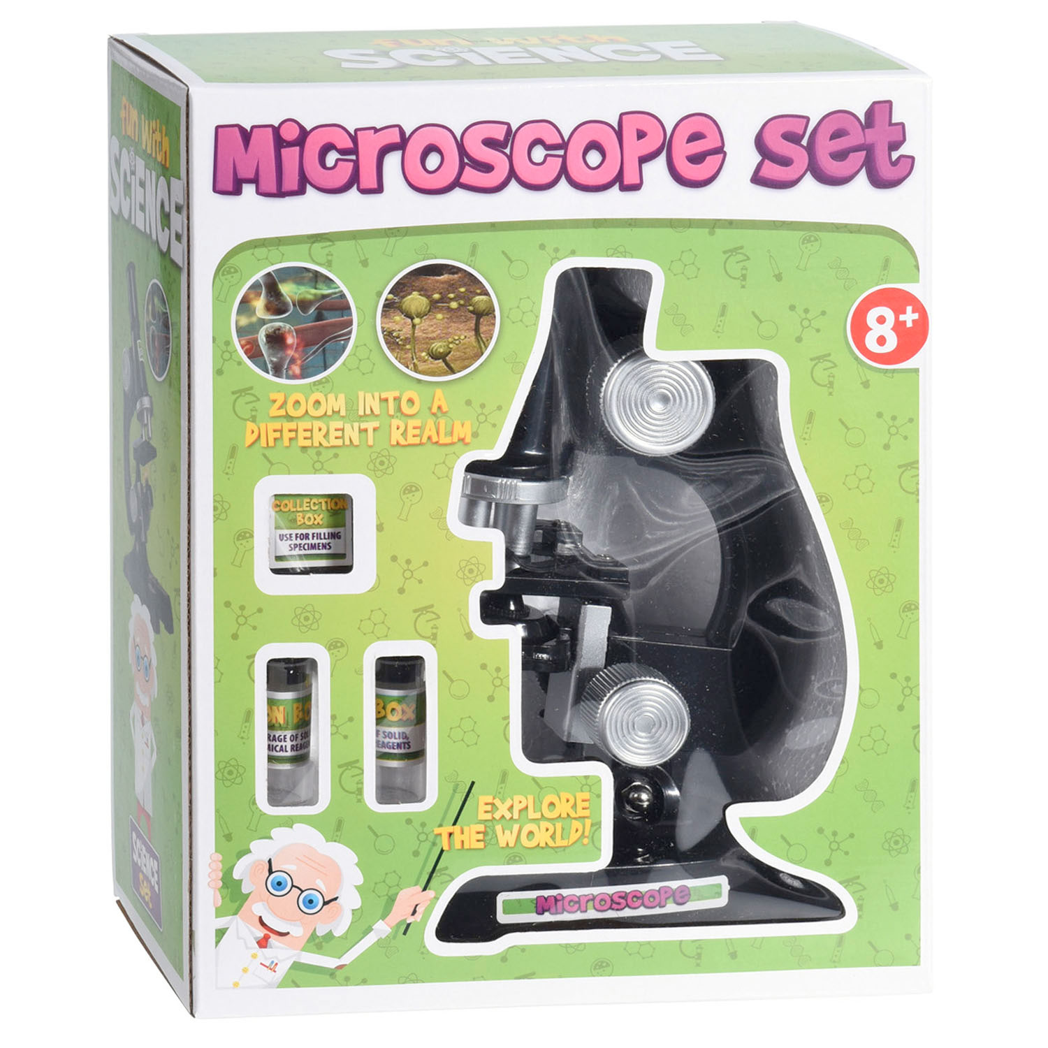 Mikroskopset mit Licht