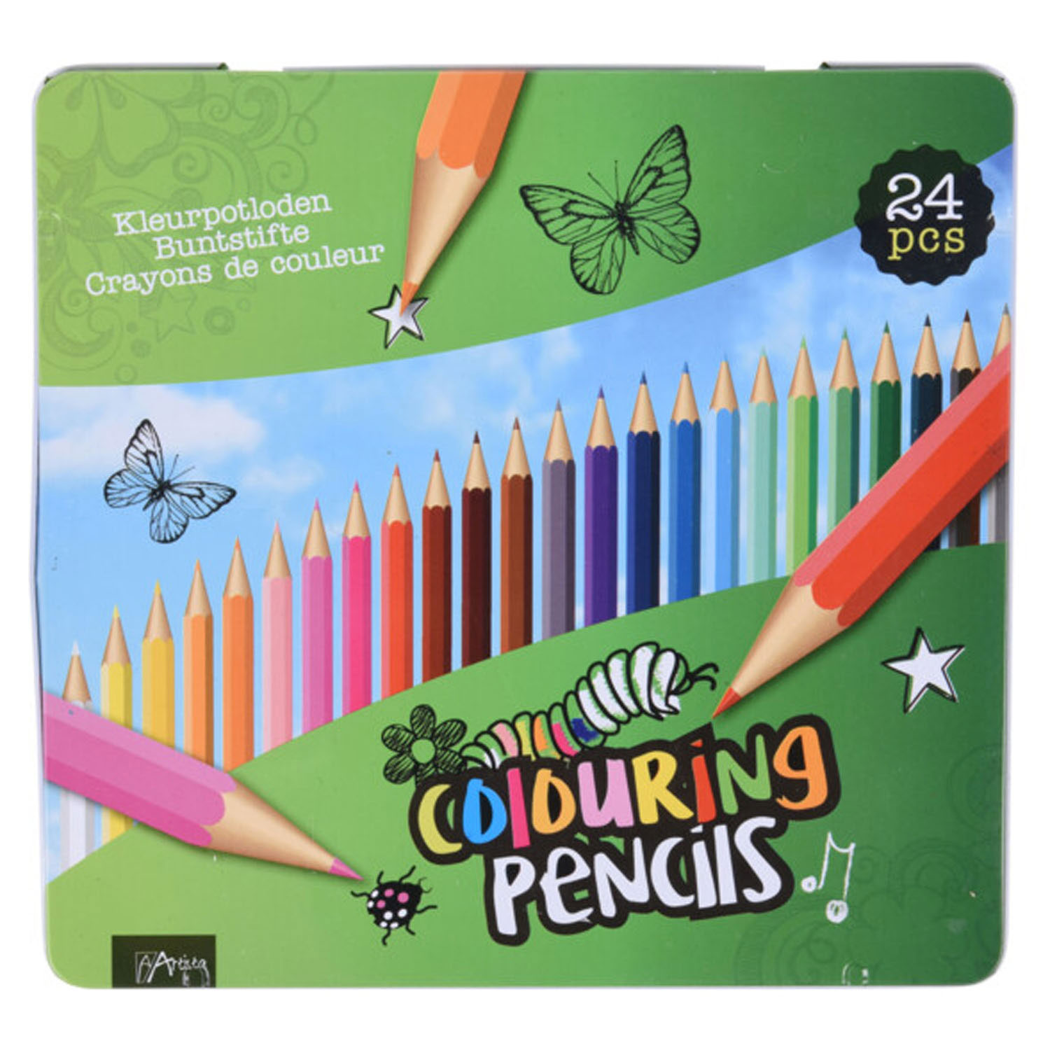 Crayons de couleur, 24 pièces.