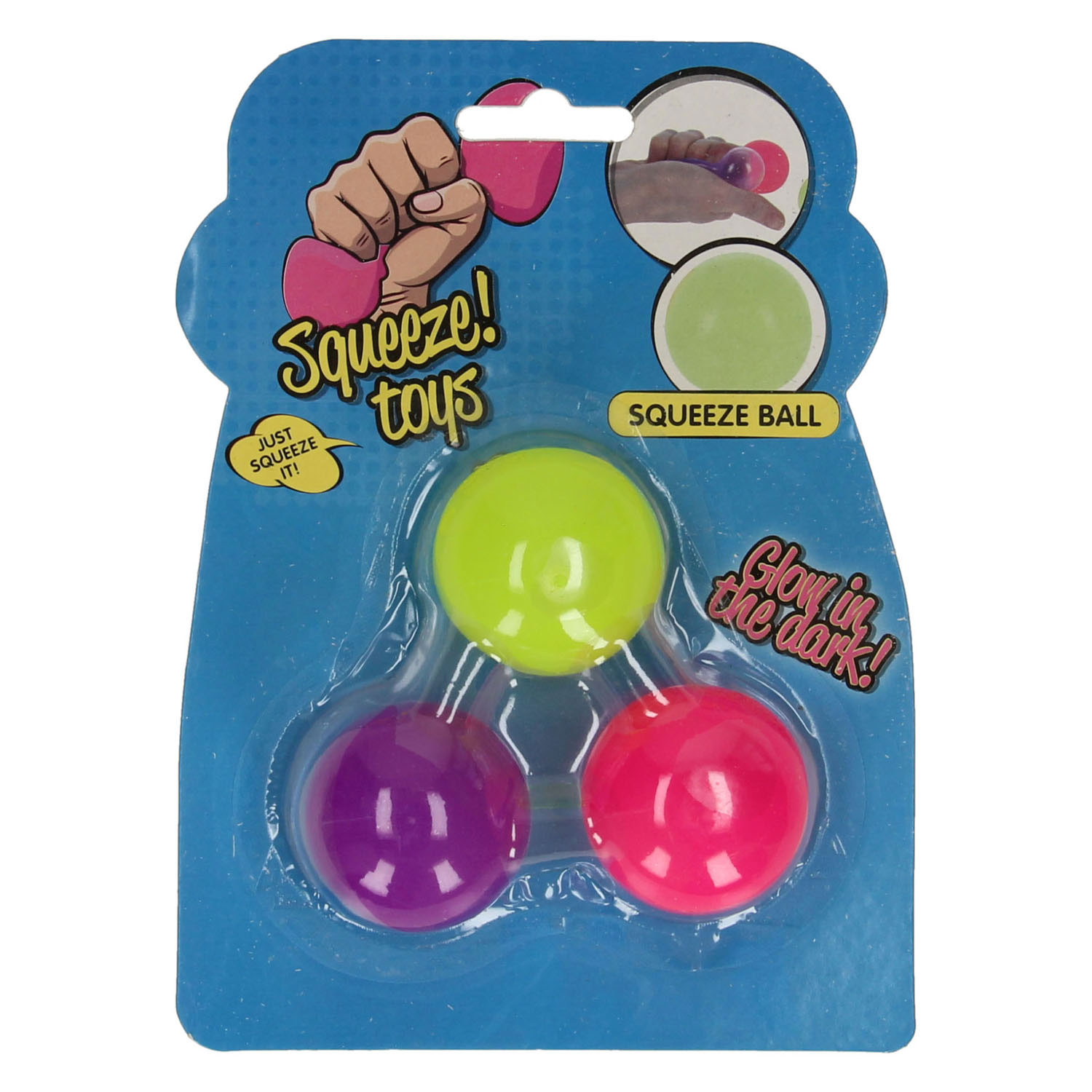 Knijpbal Sticky Kleur, Set van 3