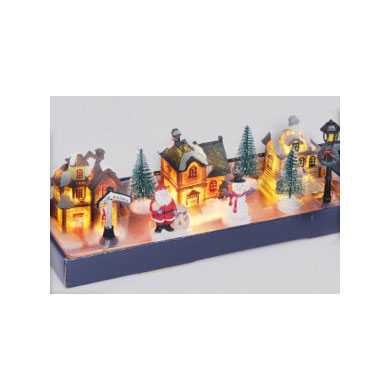 Village de Noël avec LED, 10 pcs.