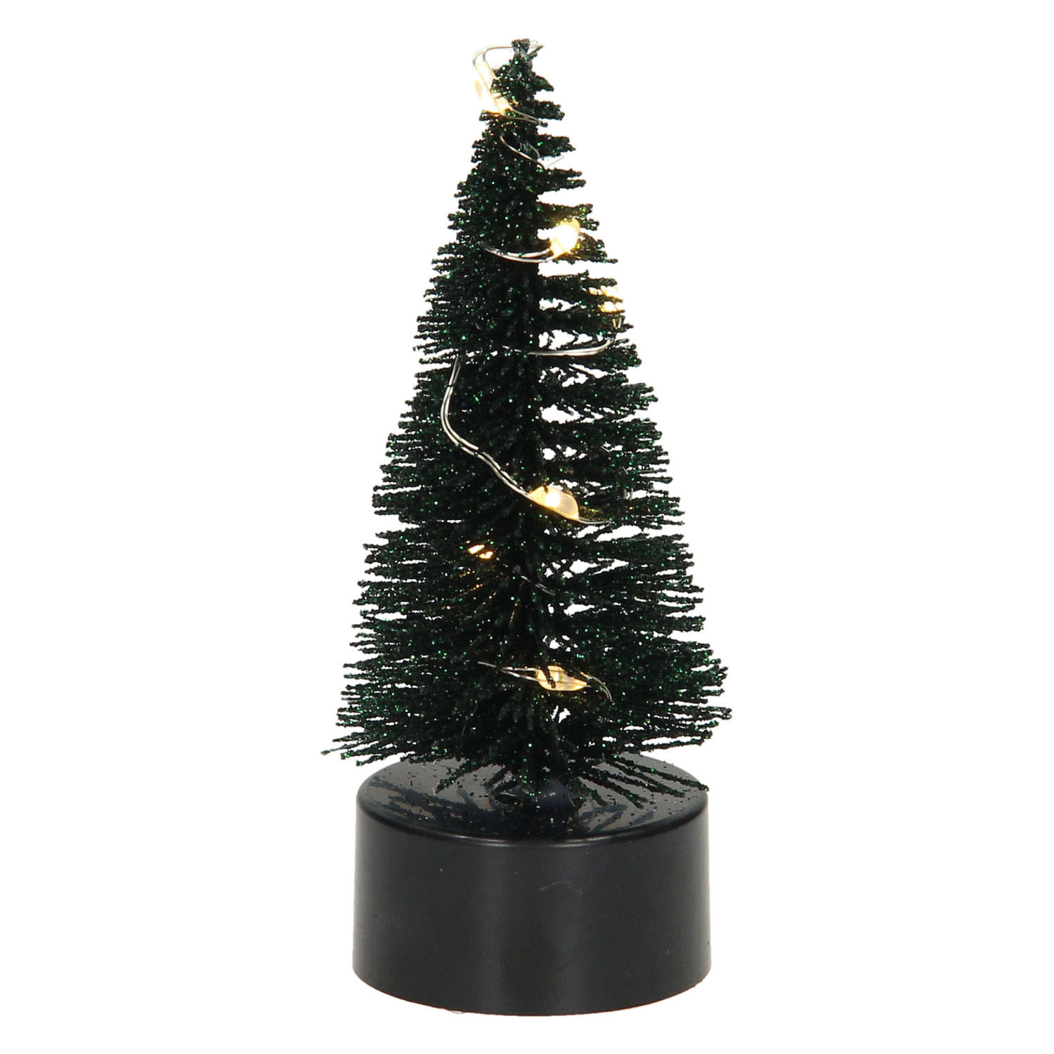 Kerstboom Glitter Led, 10cm