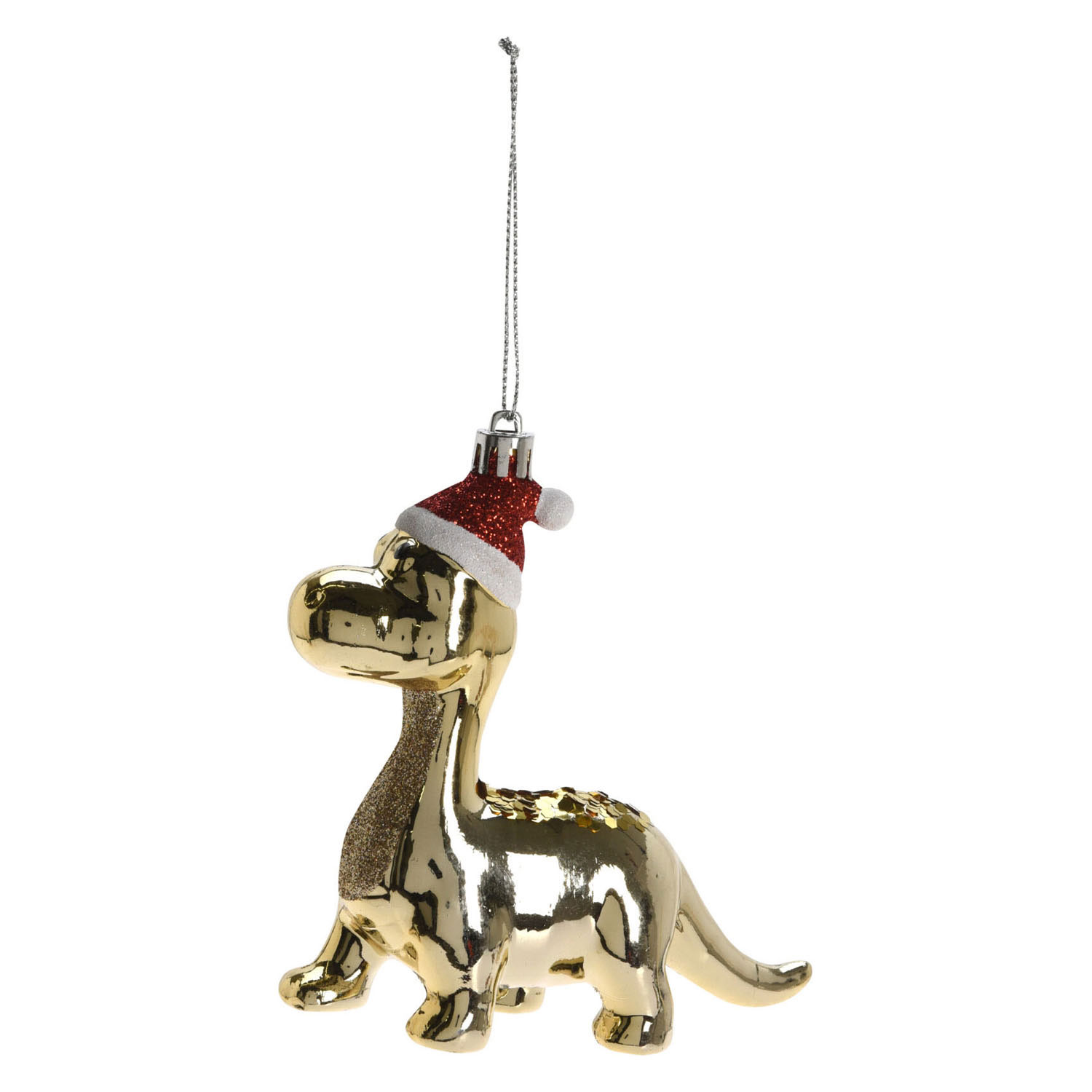 Dinosaurier-Weihnachtsanhänger 12 cm, 24 Stück.