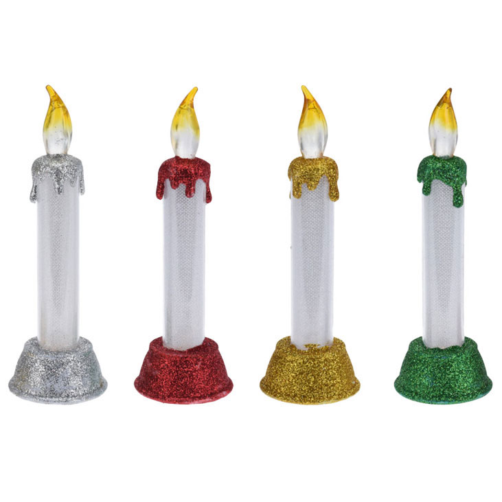 Acheter Bougie LED avec paillettes de Noël, 15 cm. en ligne?