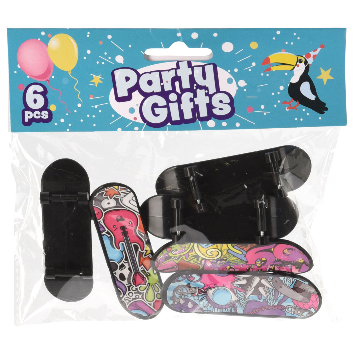 Cadeaux à distribuer Finger skateboard, 6 pièces.