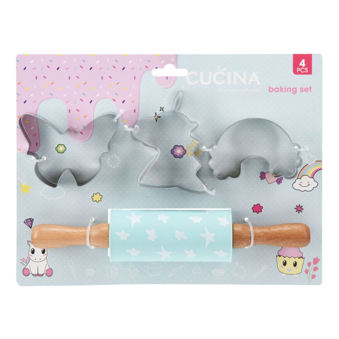 Set de pâtisserie, 4 pièces - Licorne