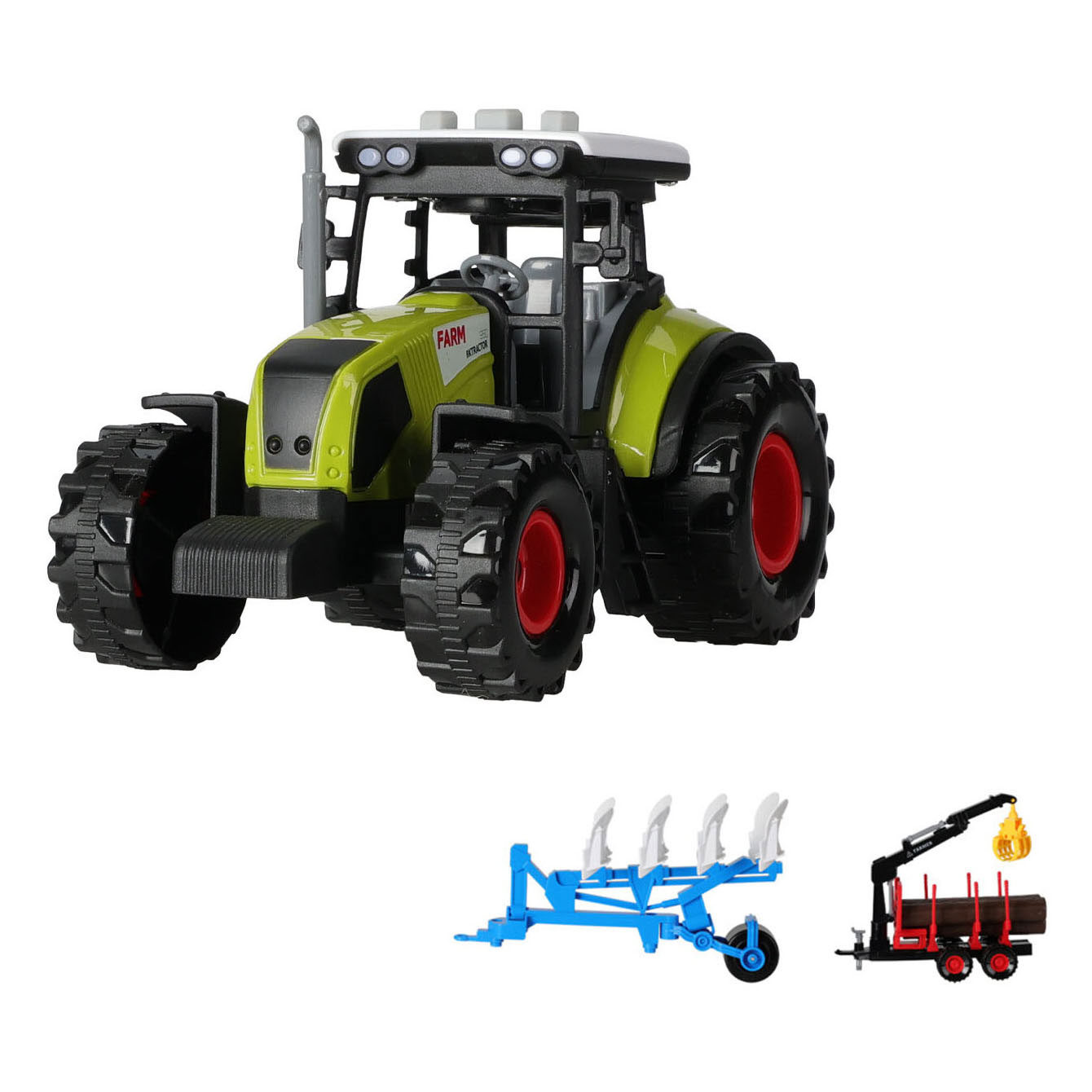Traktor inkl. Anhänger mit Licht und Ton, ca. 49 x 18 cm