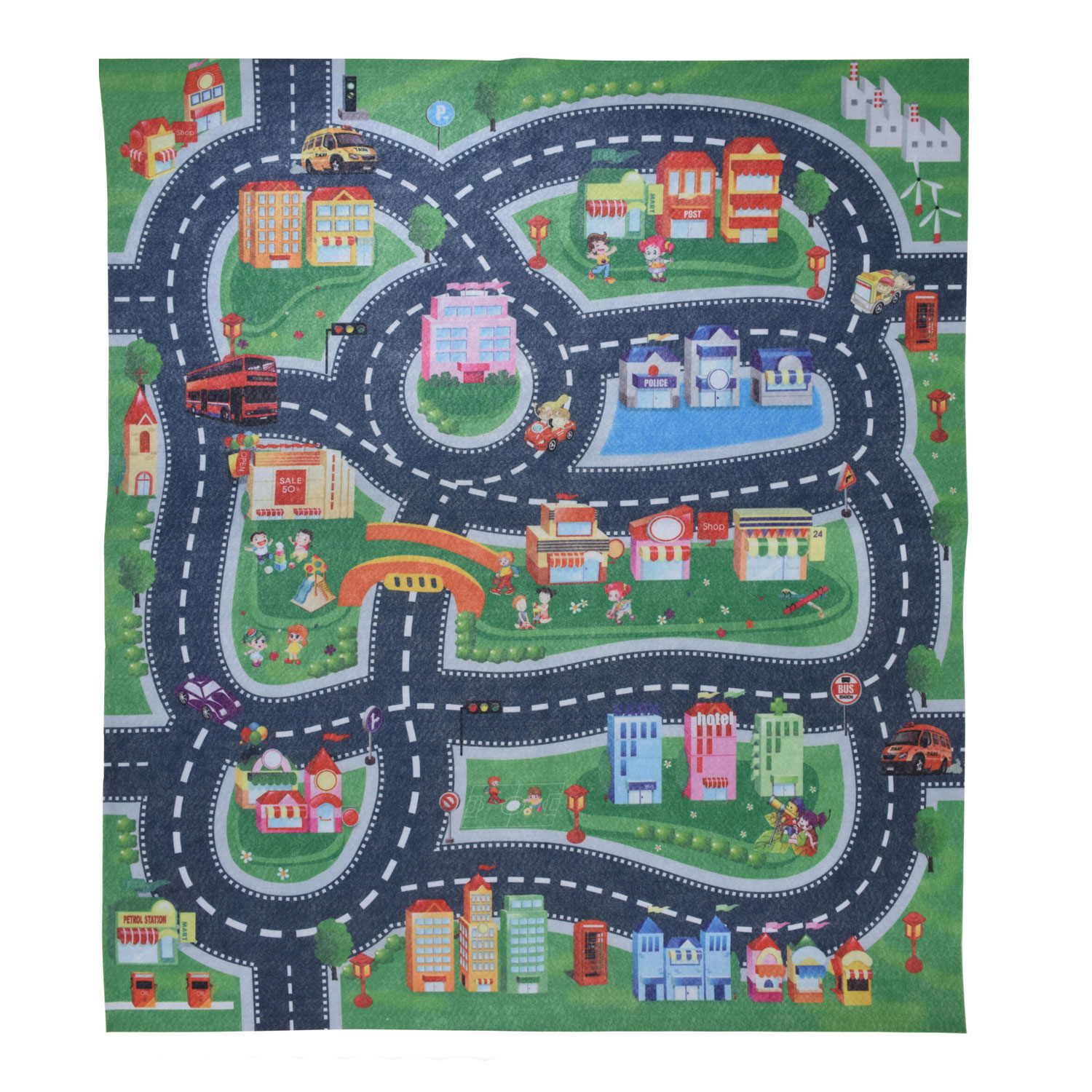 Tapis de jeu voiture, 79x70cm