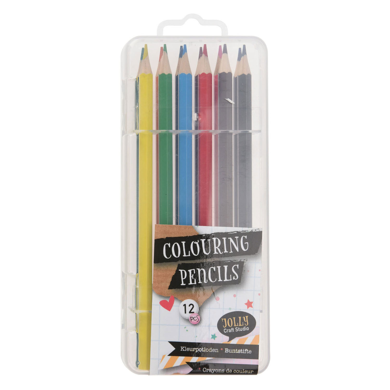 Crayons de couleur, lot de 12