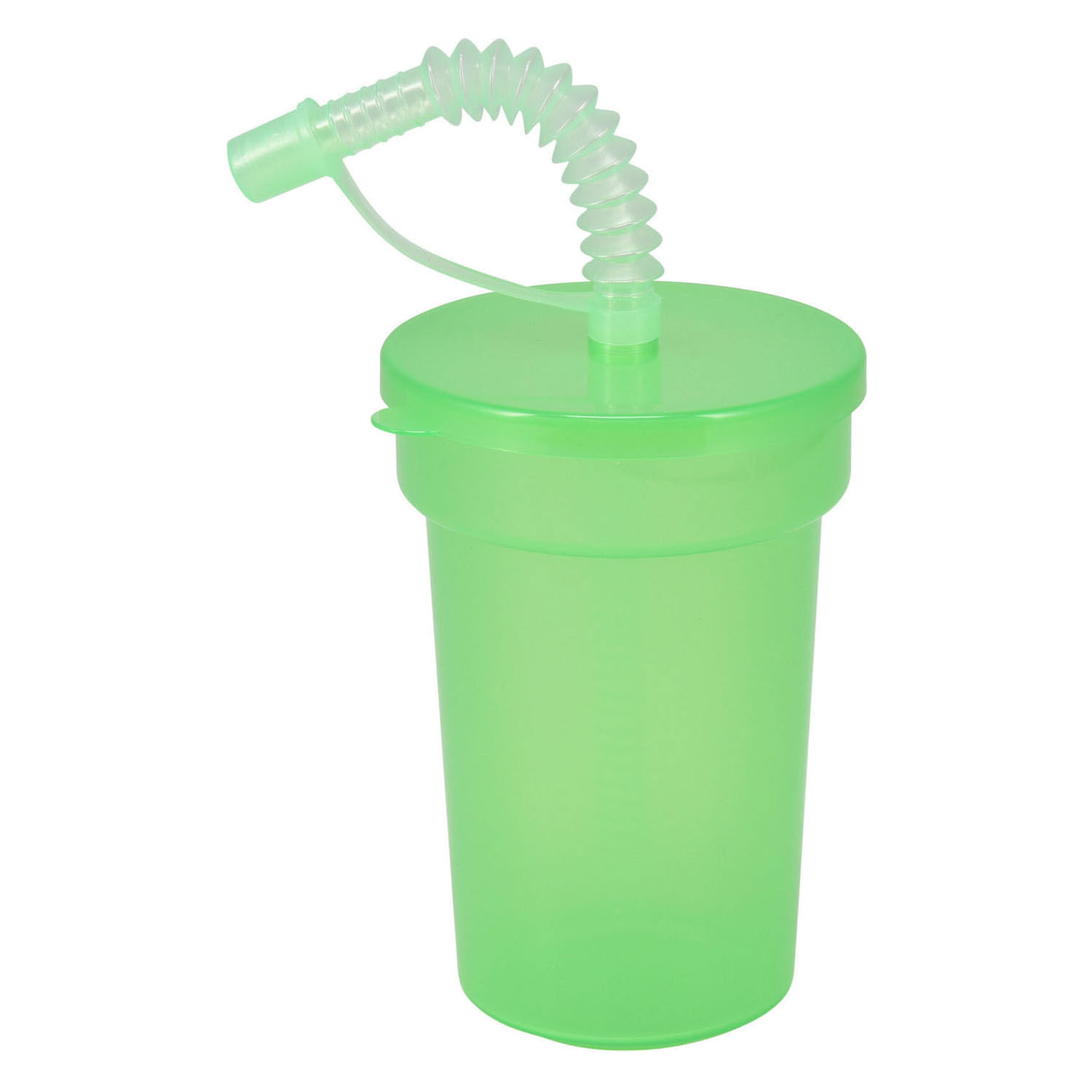 Gekleurde Drinkbekers met Rietje, 6st.