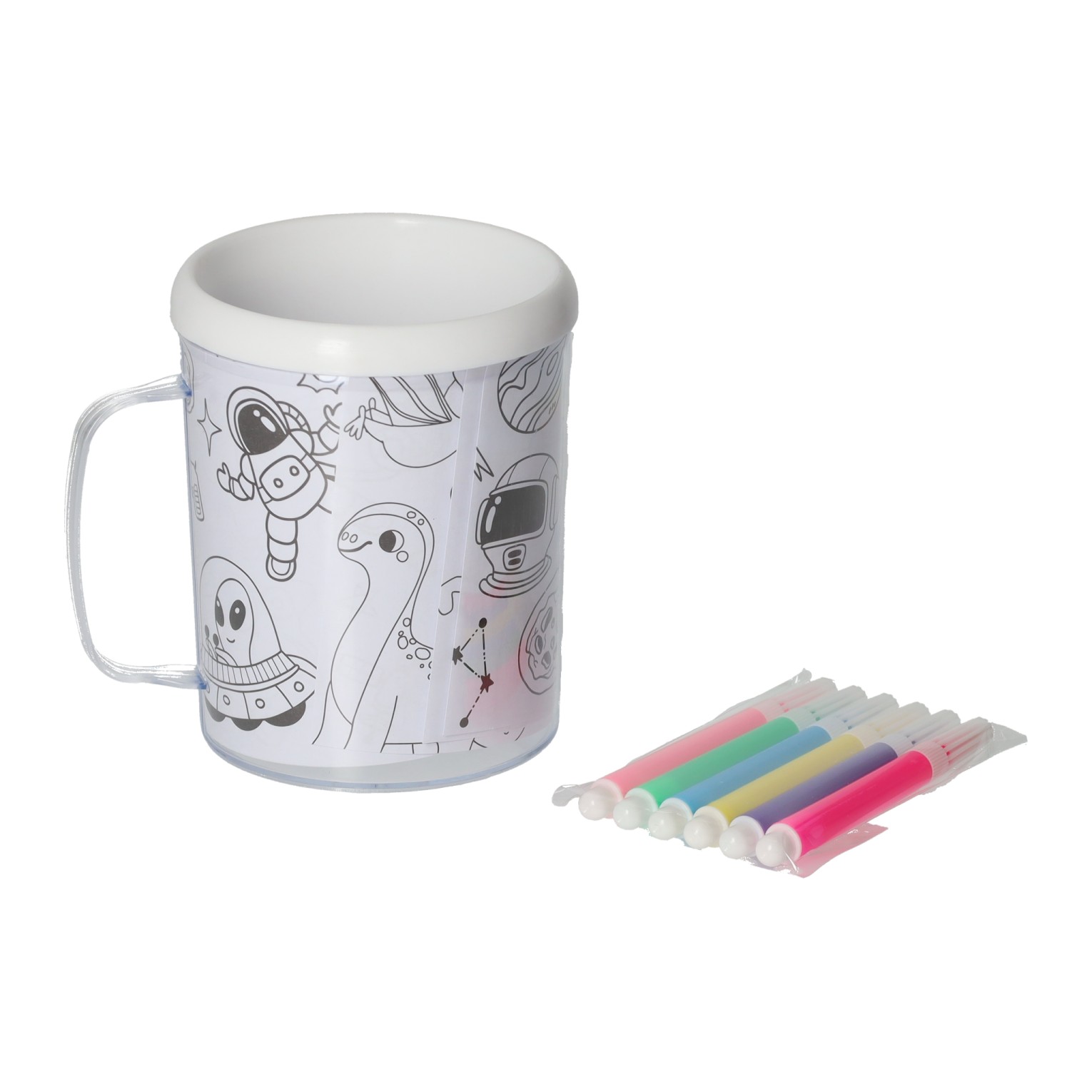 Kleur je eigen Dino Beker