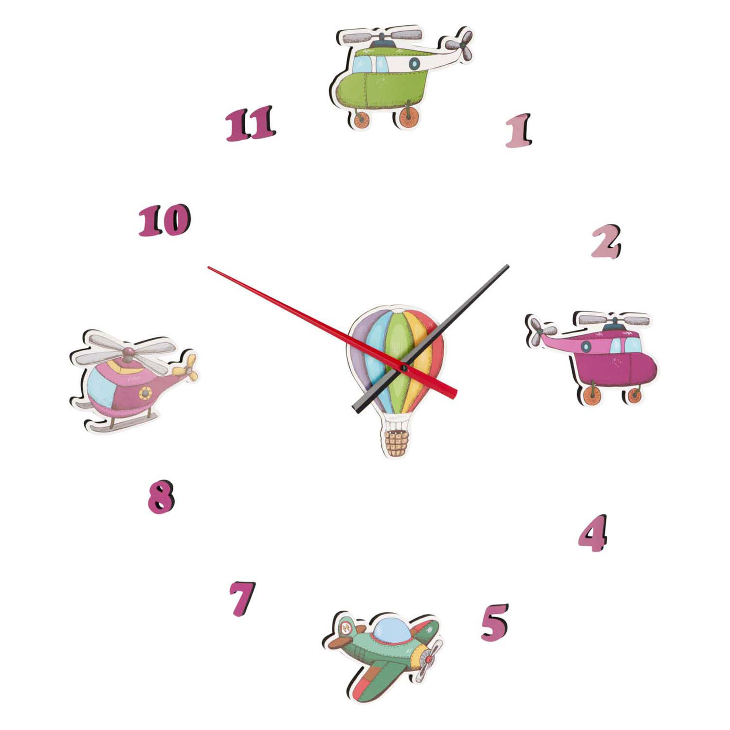 Kinderuhr-3D-Fahrzeugaufkleber